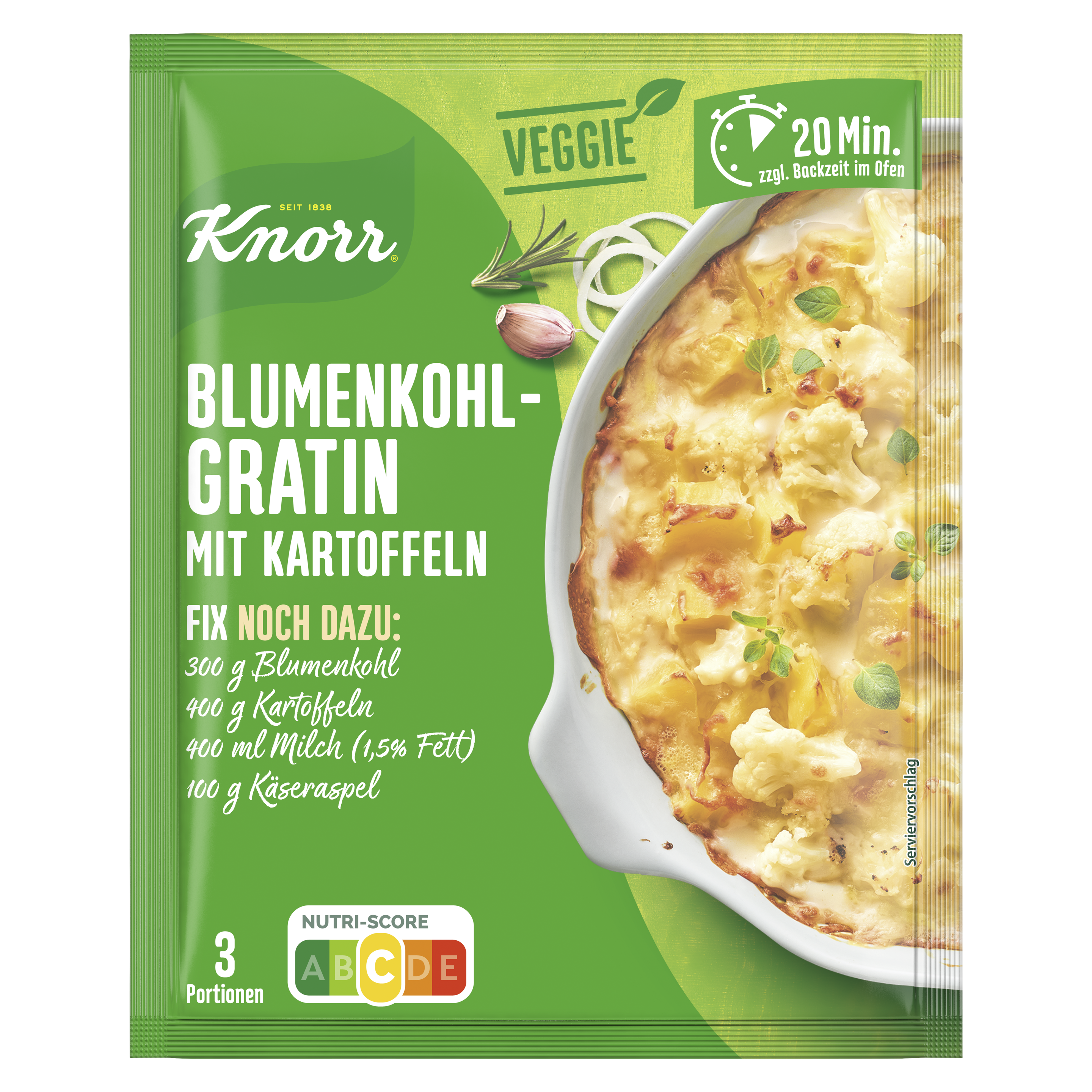 Knorr Fix Blumenkohl-Auflauf mit Kartoffeln 38 g packshot