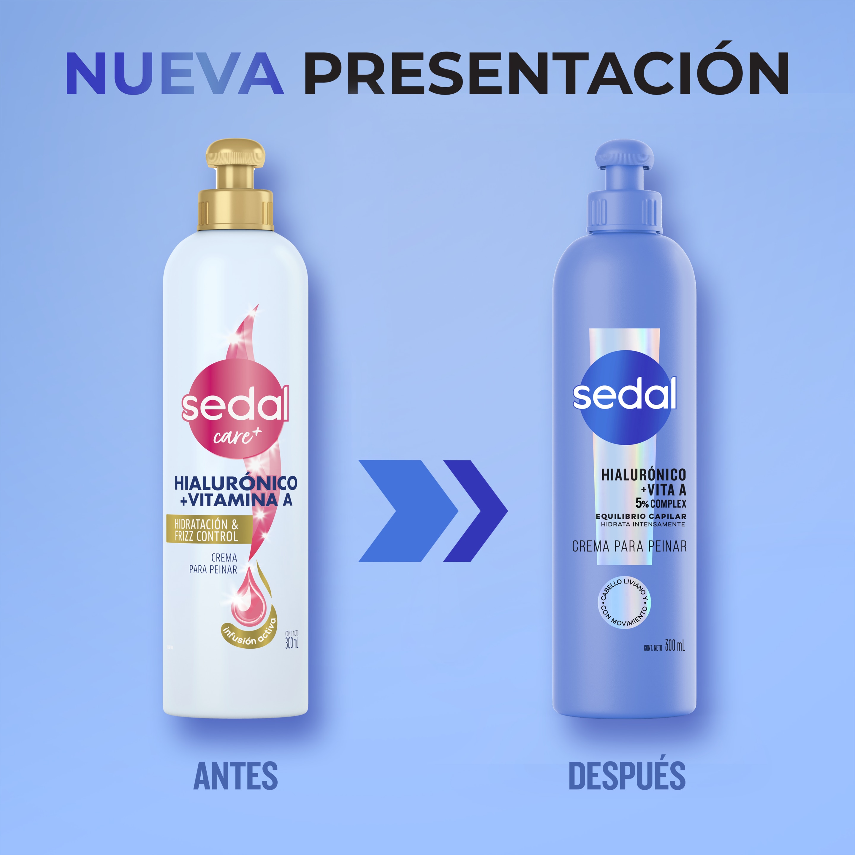 Sedal Ácido Hialurónico + Vitamina A Crema para peinar