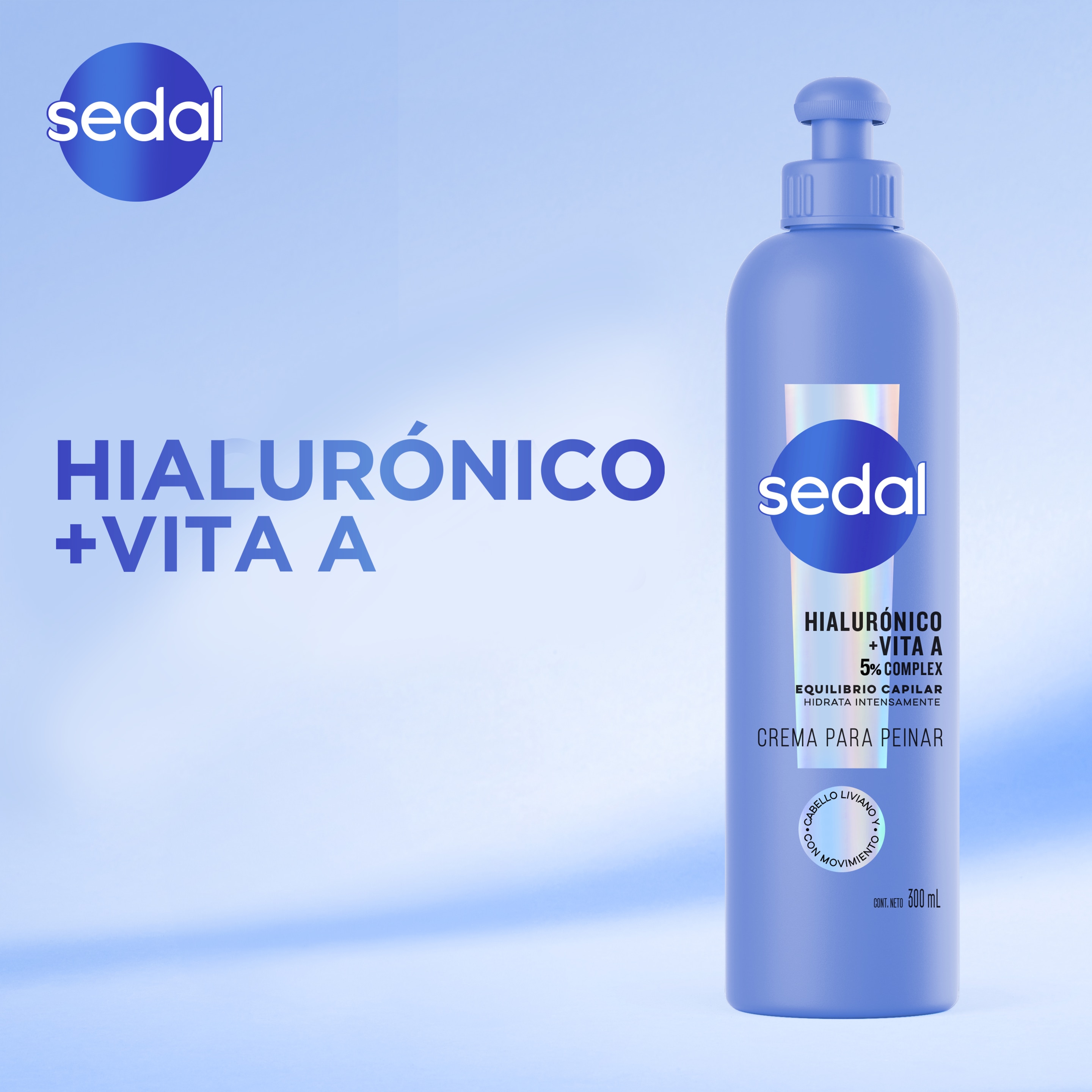Sedal Ácido Hialurónico + Vitamina A Crema para peinar