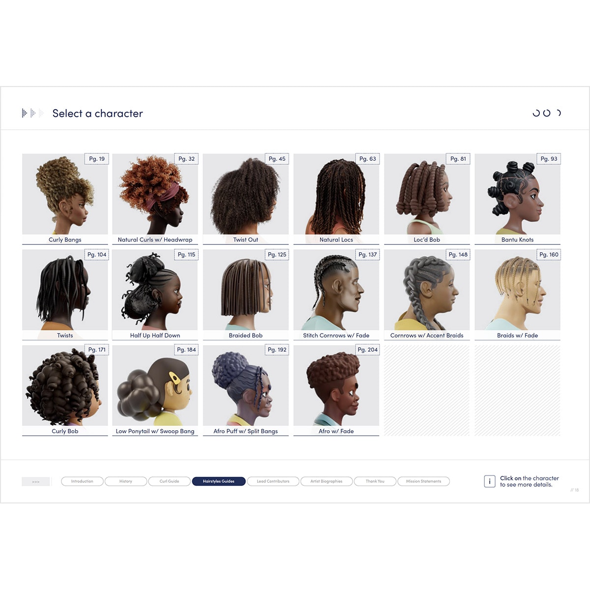 Gallery of afro hair avatars