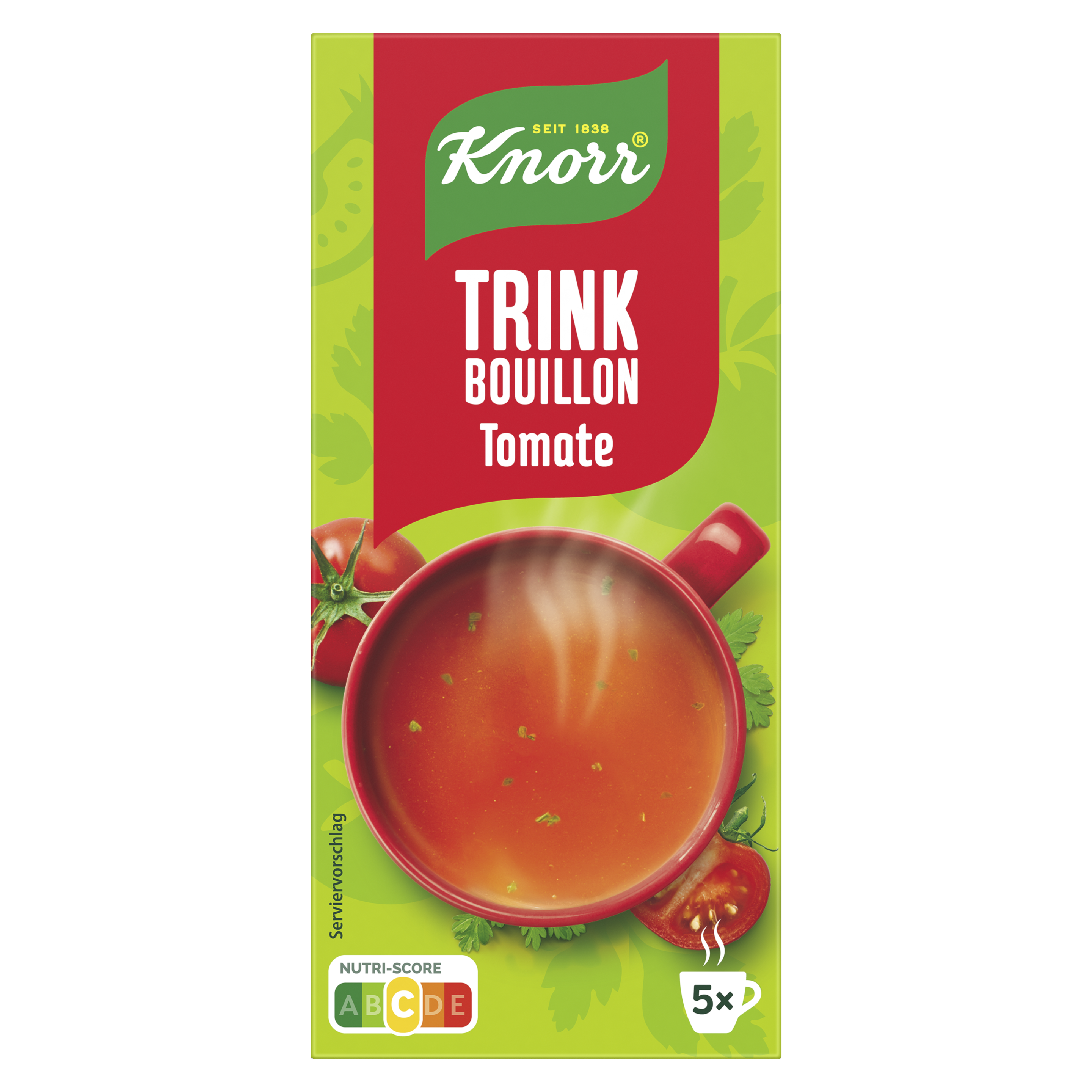 Knorr Trinkbouillon Tomate mit fruchtig-leckerem Geschmack schnell & einfach 5x 175 ml packshot