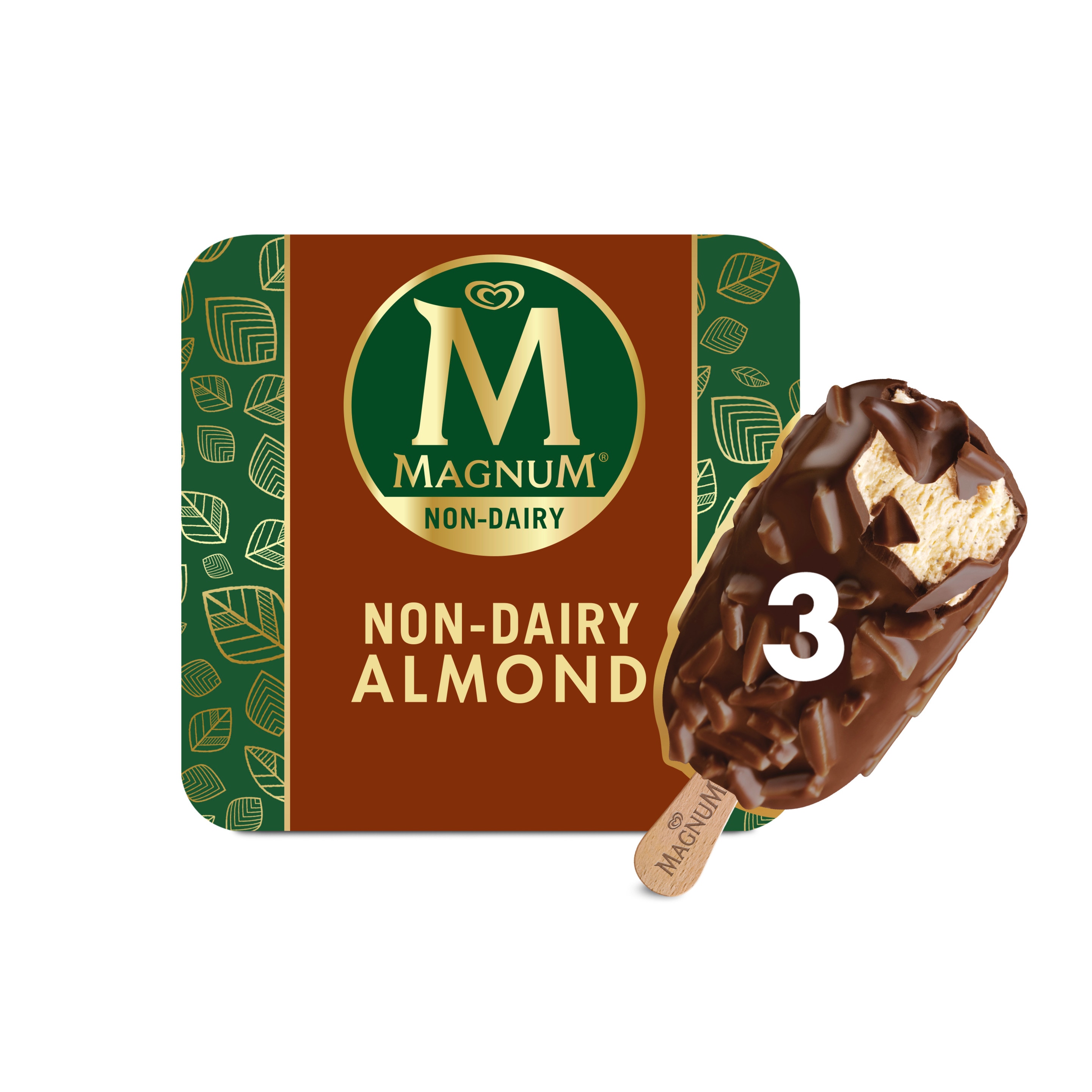 Magnum Non-Dairy Almond Bar Front of Pack