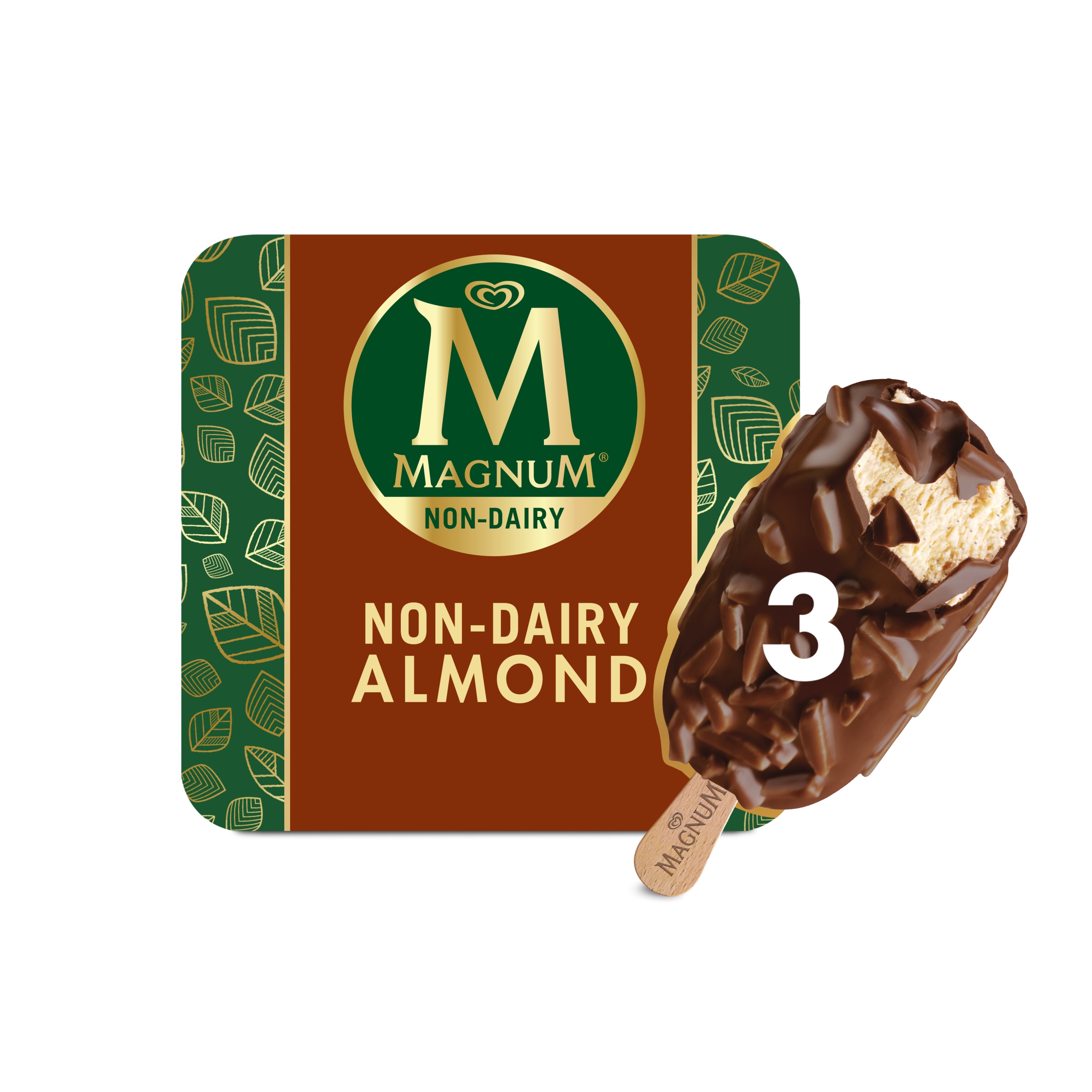 Magnum Non-Dairy Almond Bar Front of Pack