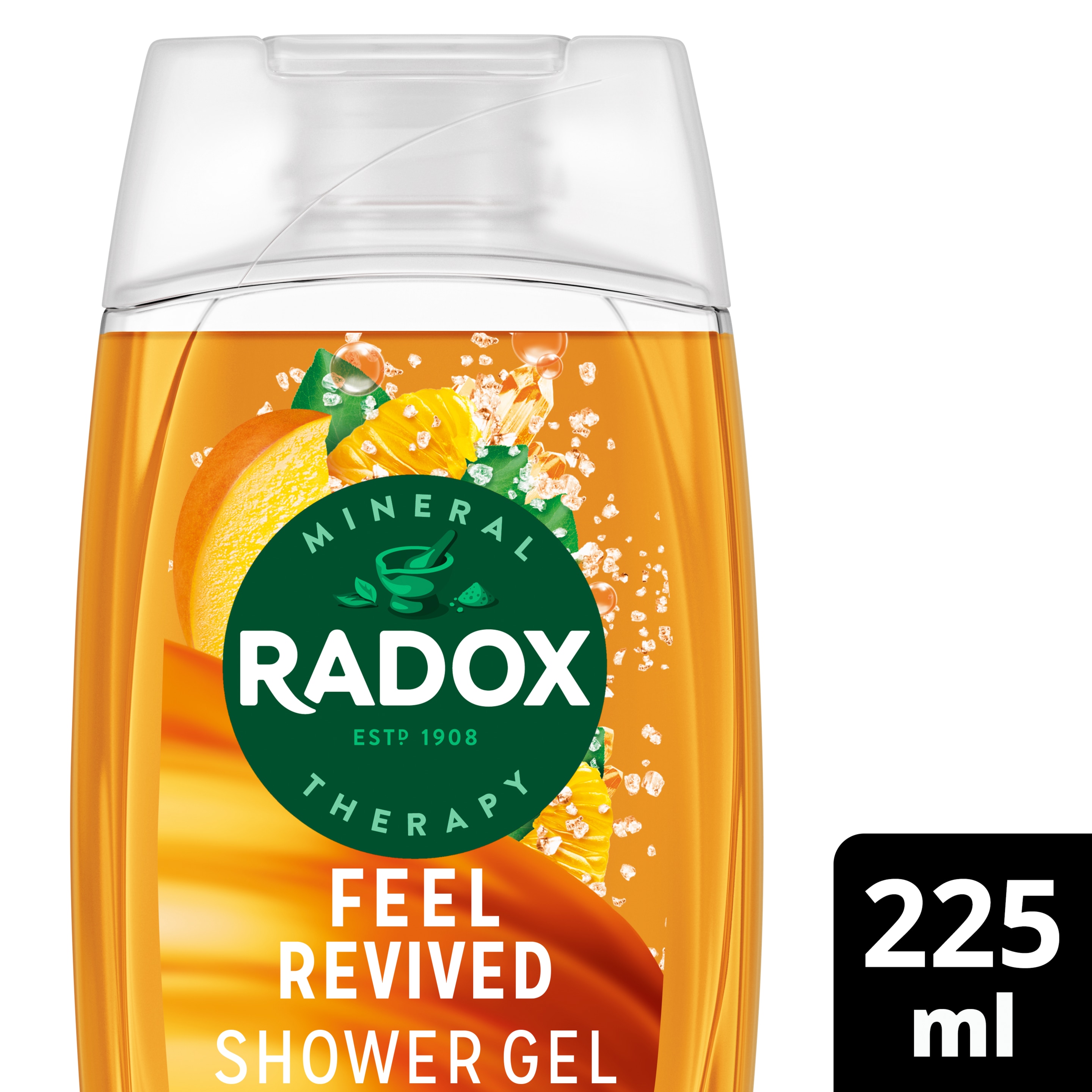 Radox Feel Revived Shower Gel 225ml with Mandarin & Apricot