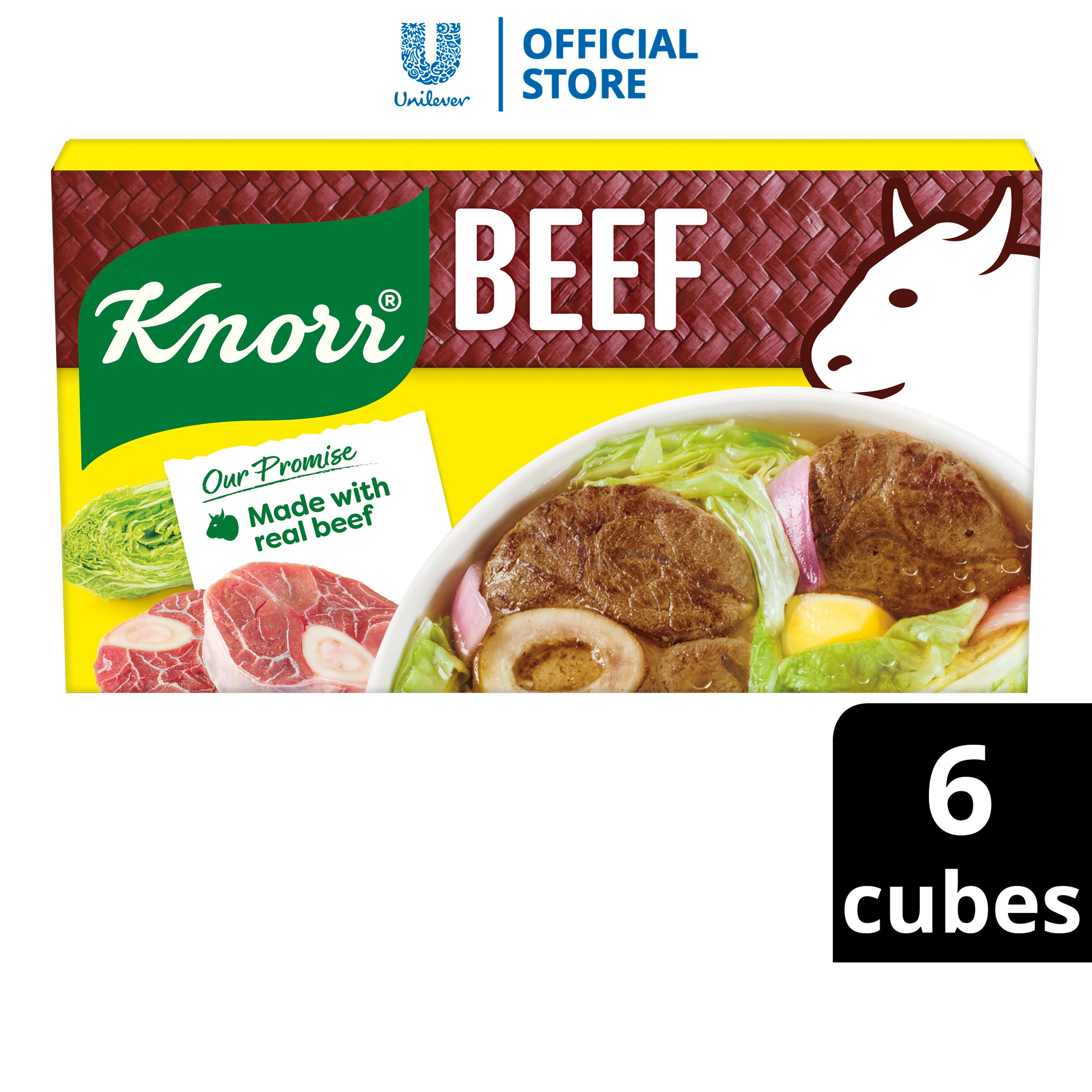 KNORR    Beef Broth Cubes made with real beef 60g packshot