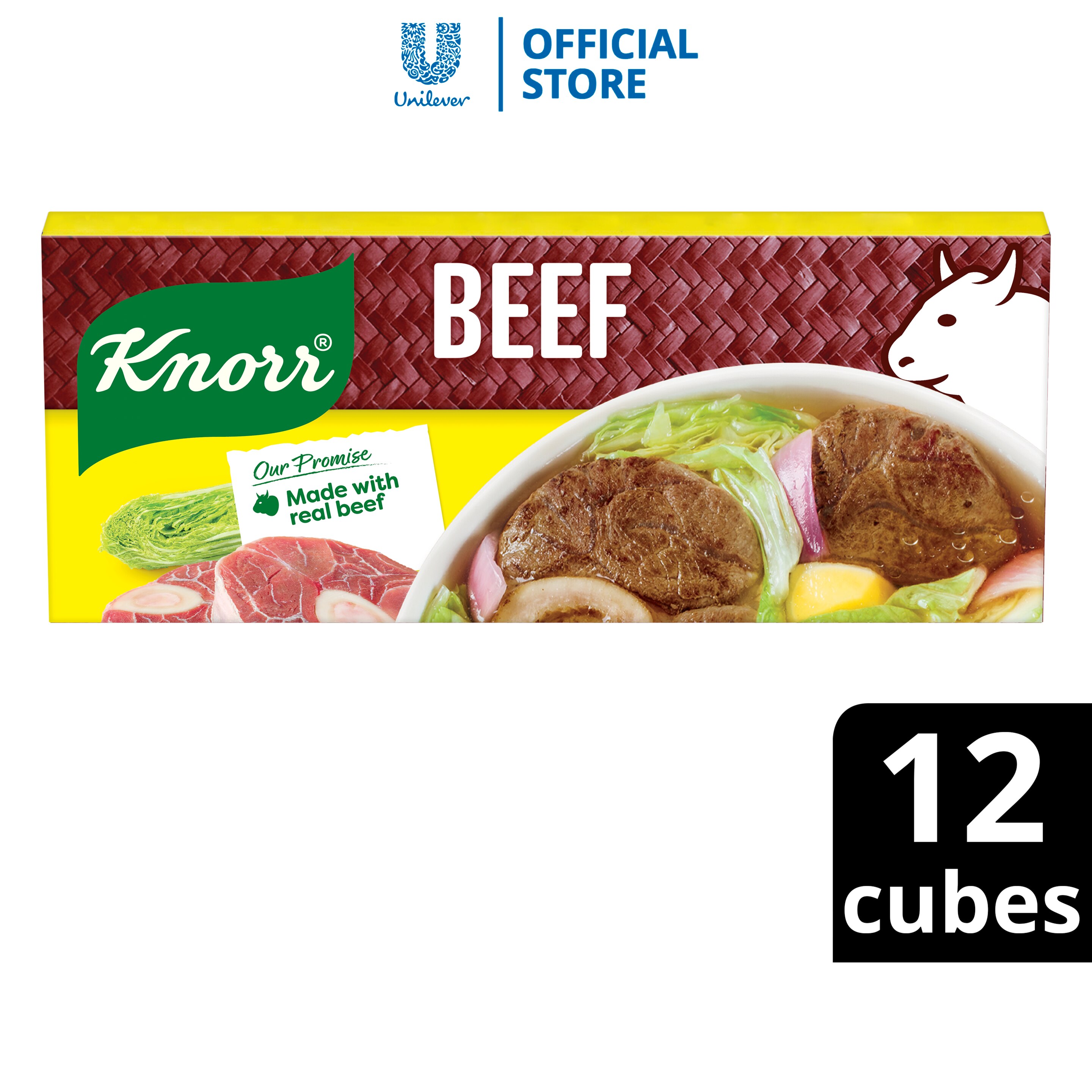 KNORR  Beef Broth Cubes Beef Broth Cubes Beef Broth Cubes made with real beef 120g packshot