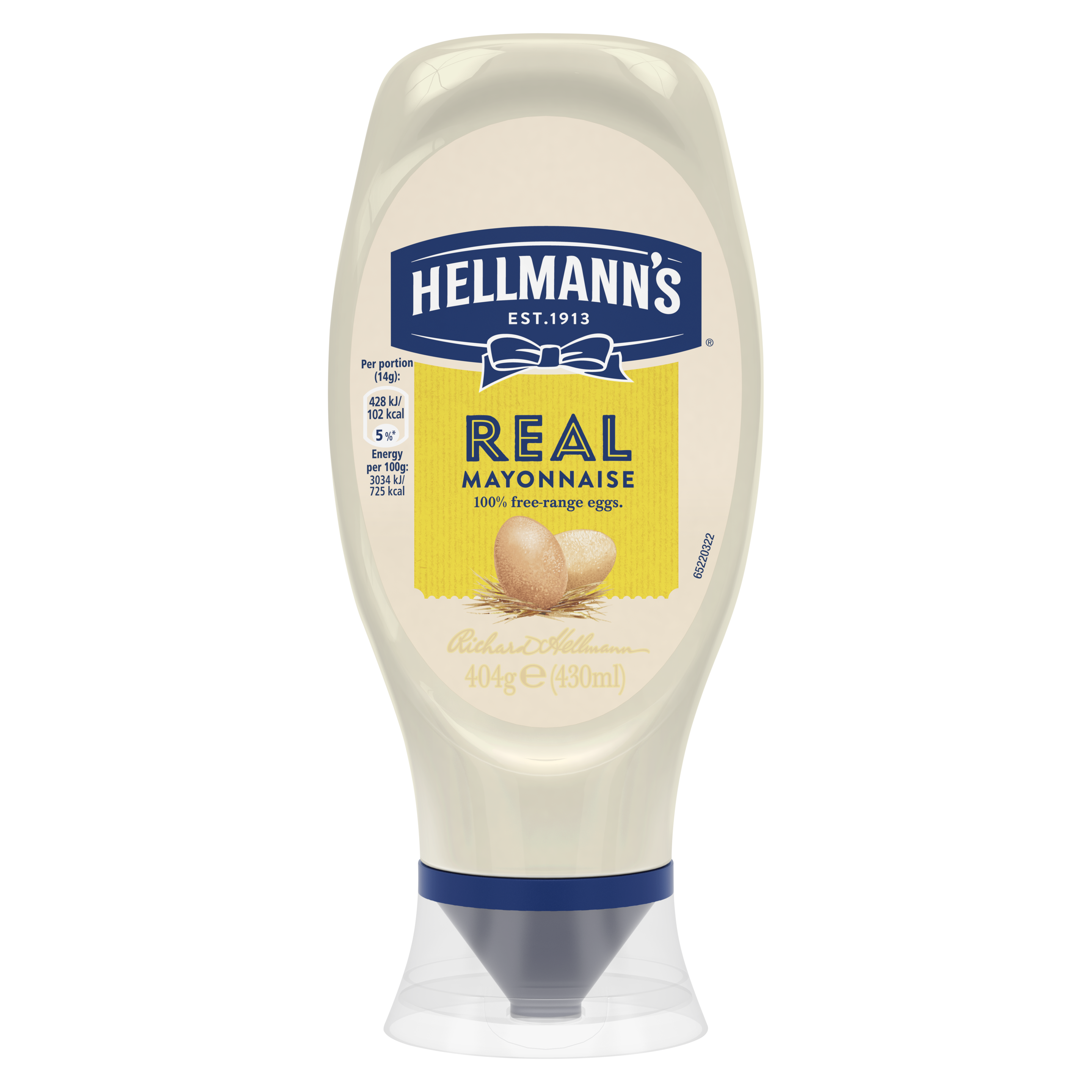 Hellmann's Squeezy mayonnaise Real 430ml packshot