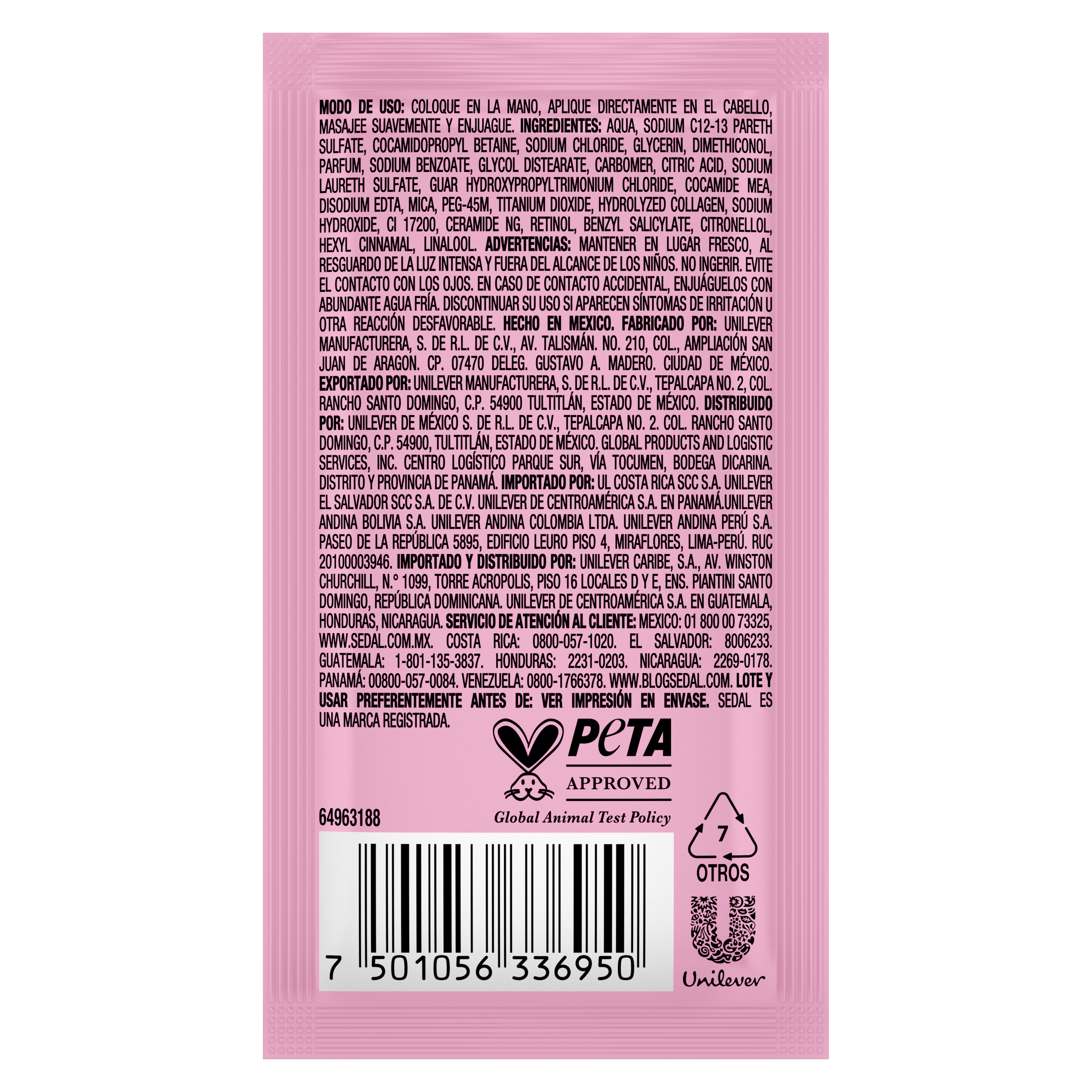Shampoo Sedal Ceramidas 2en1 620ml