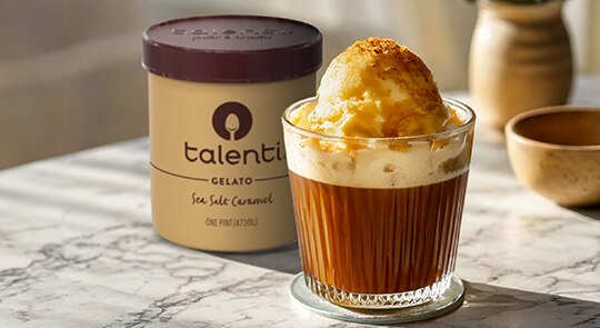 Frozen affogato made with Talenti Gelato