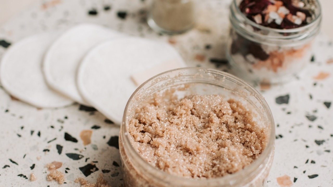 Brown sugar foot scrub