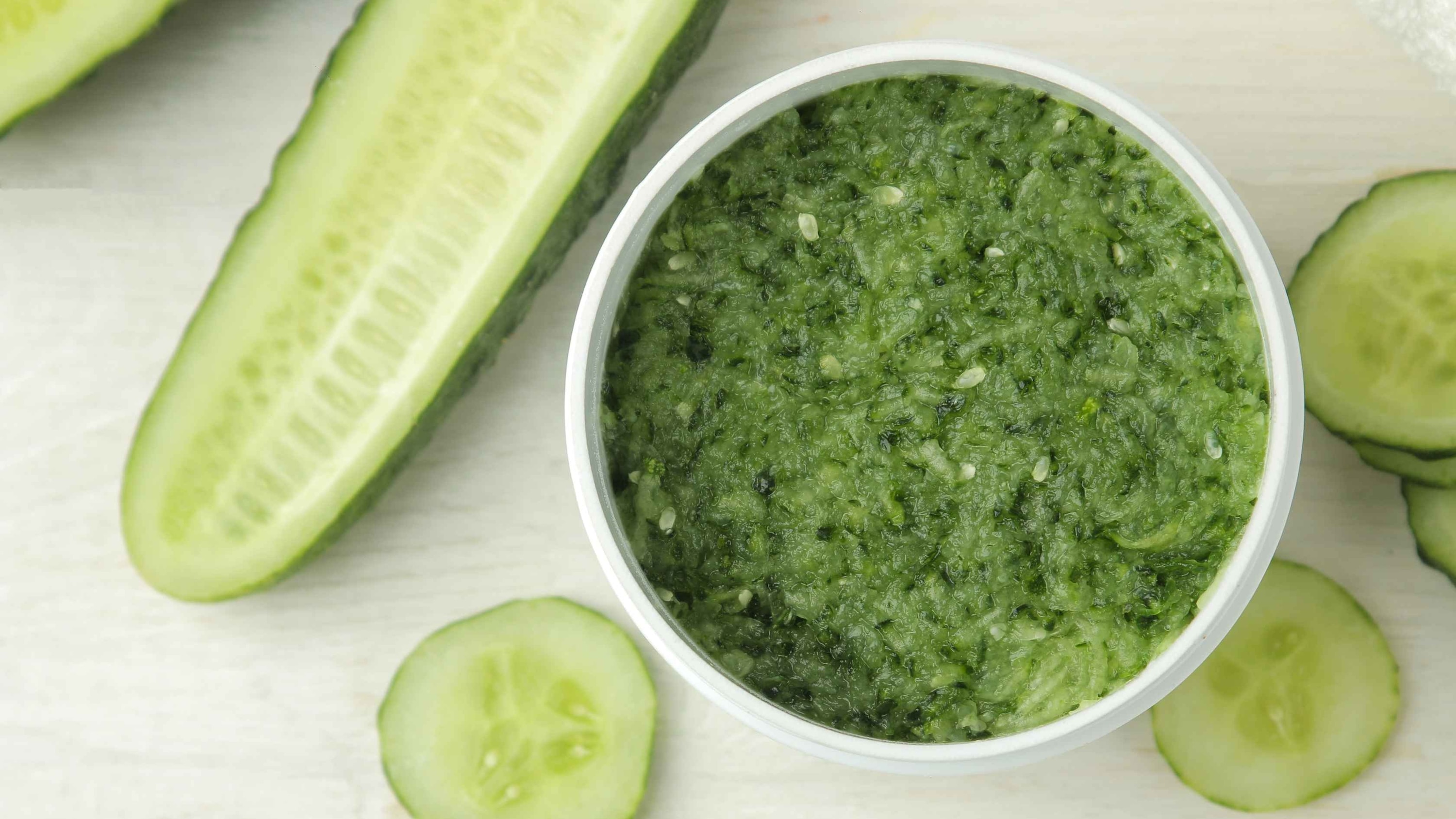 Potato juice and cucumber
