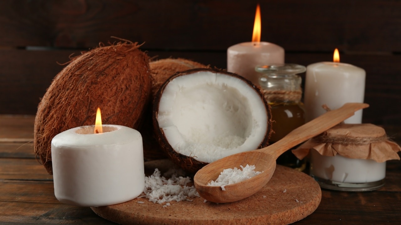 Salt and coconut oil foot scrub
