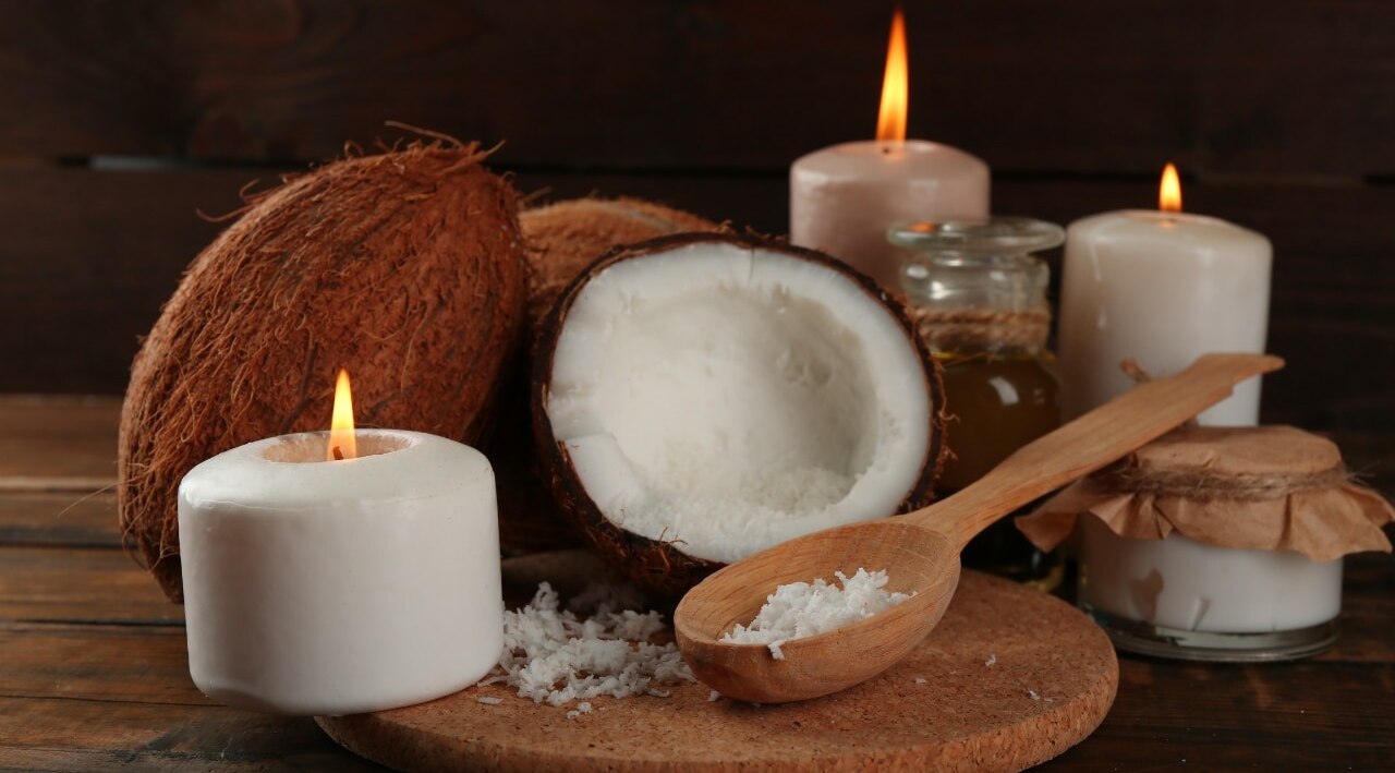 Salt and coconut oil foot scrub