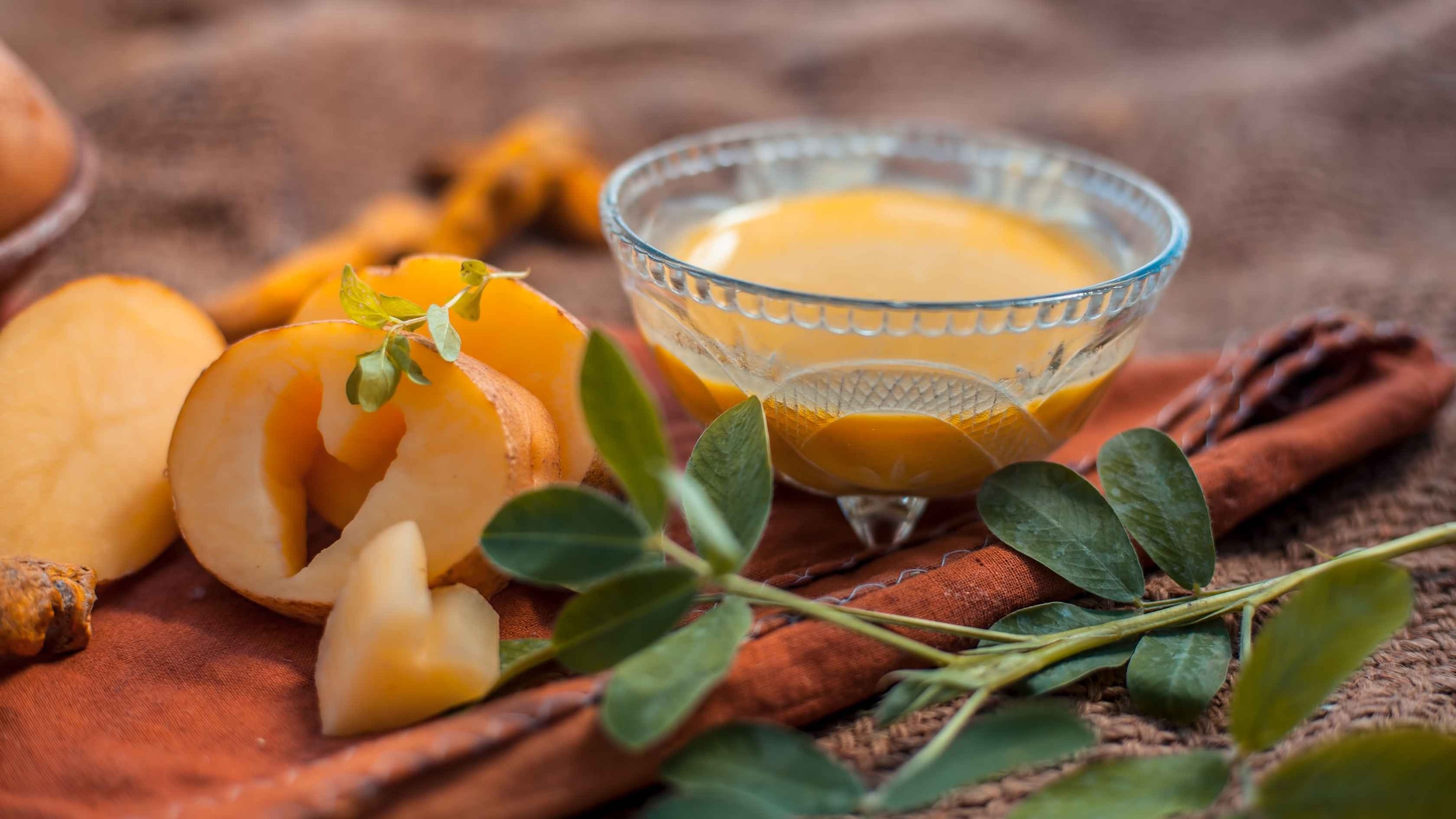 Potato juice and yellow lentil