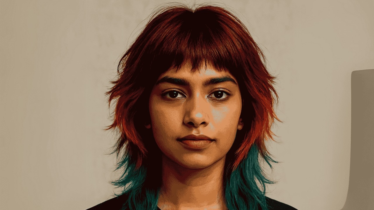 Colored Wolf Cut