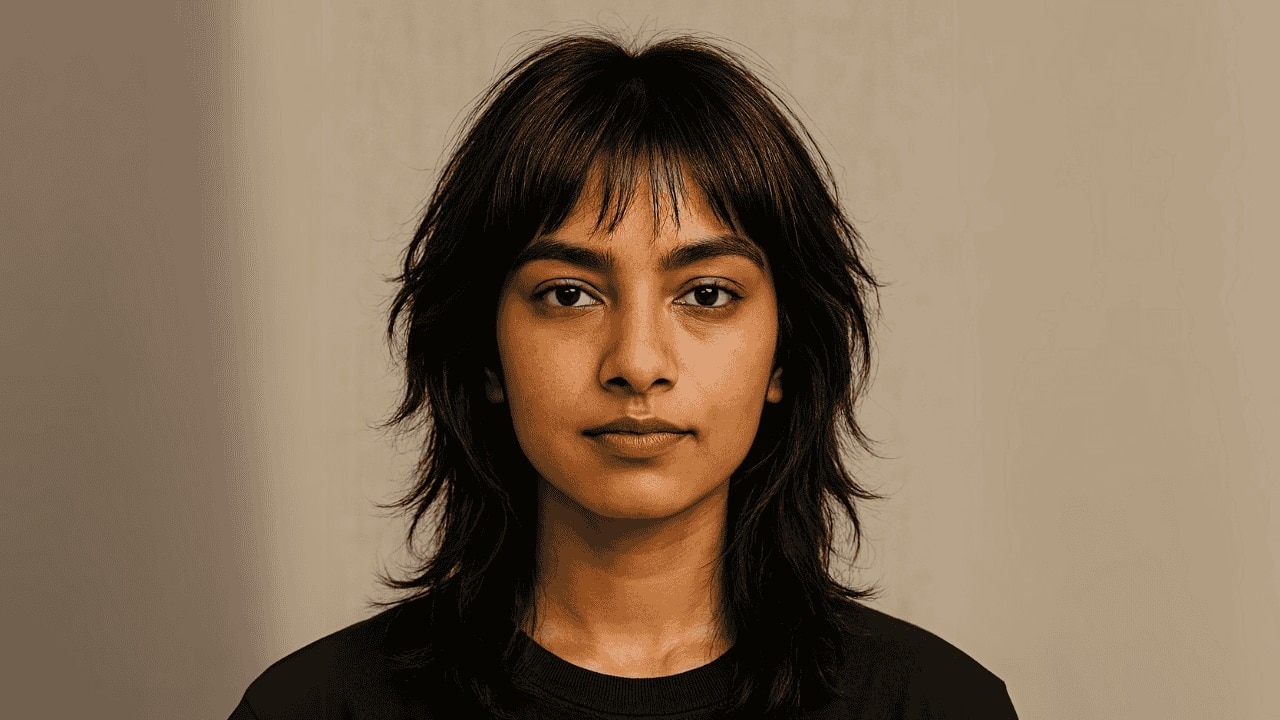 Long Wolf Cut with Wispy Bangs