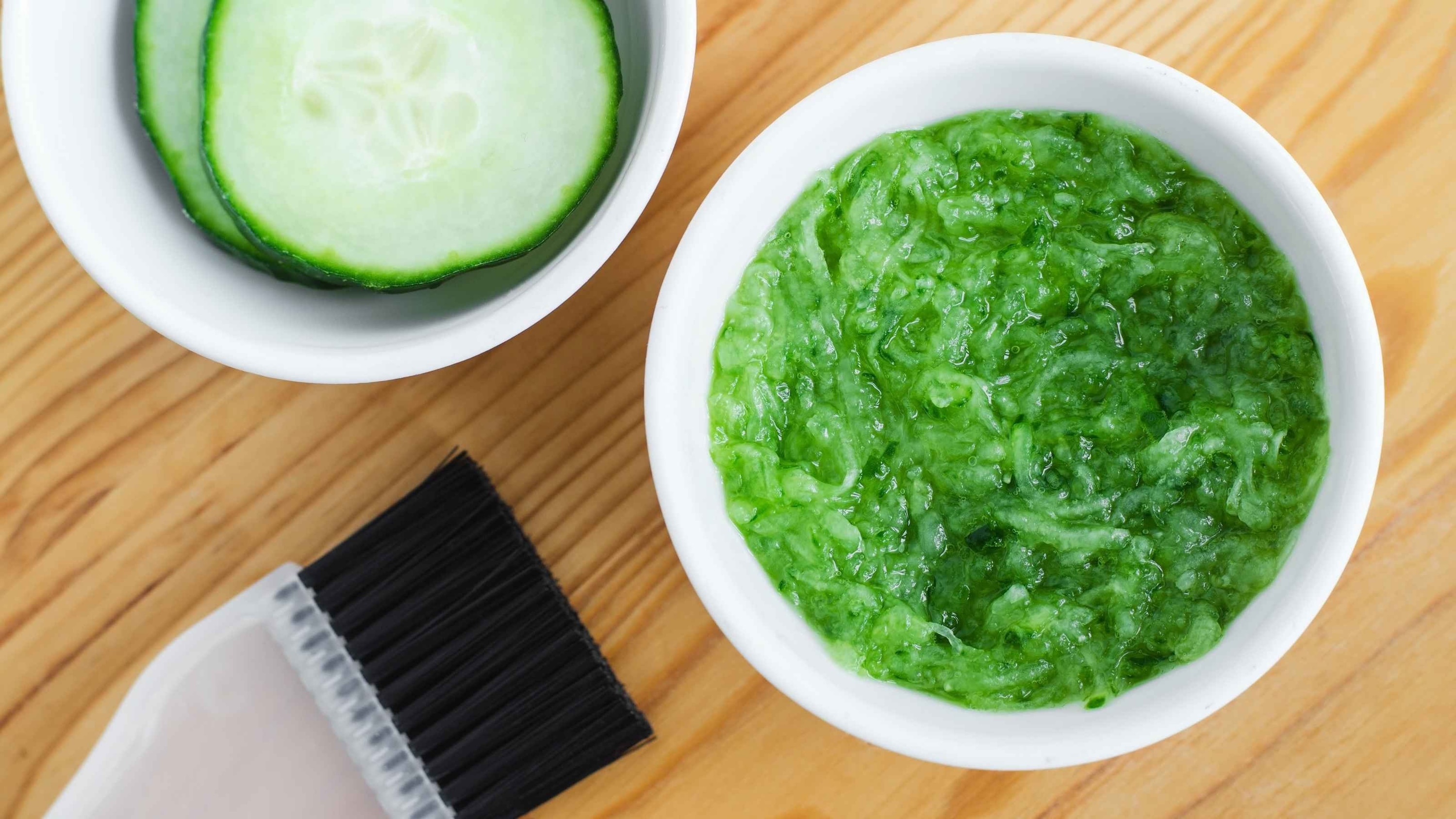 Cucumber face pack