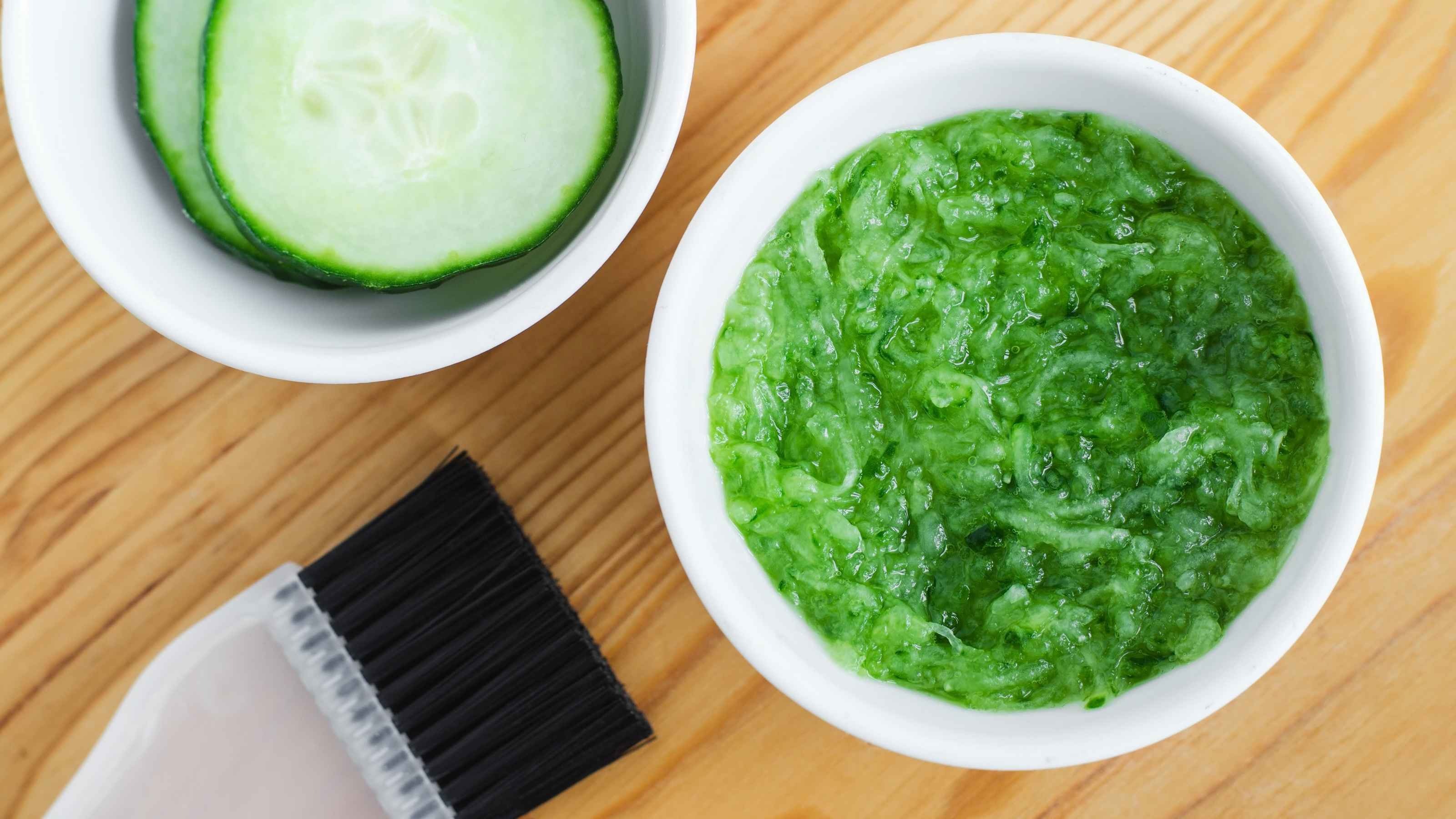 Cucumber face pack
