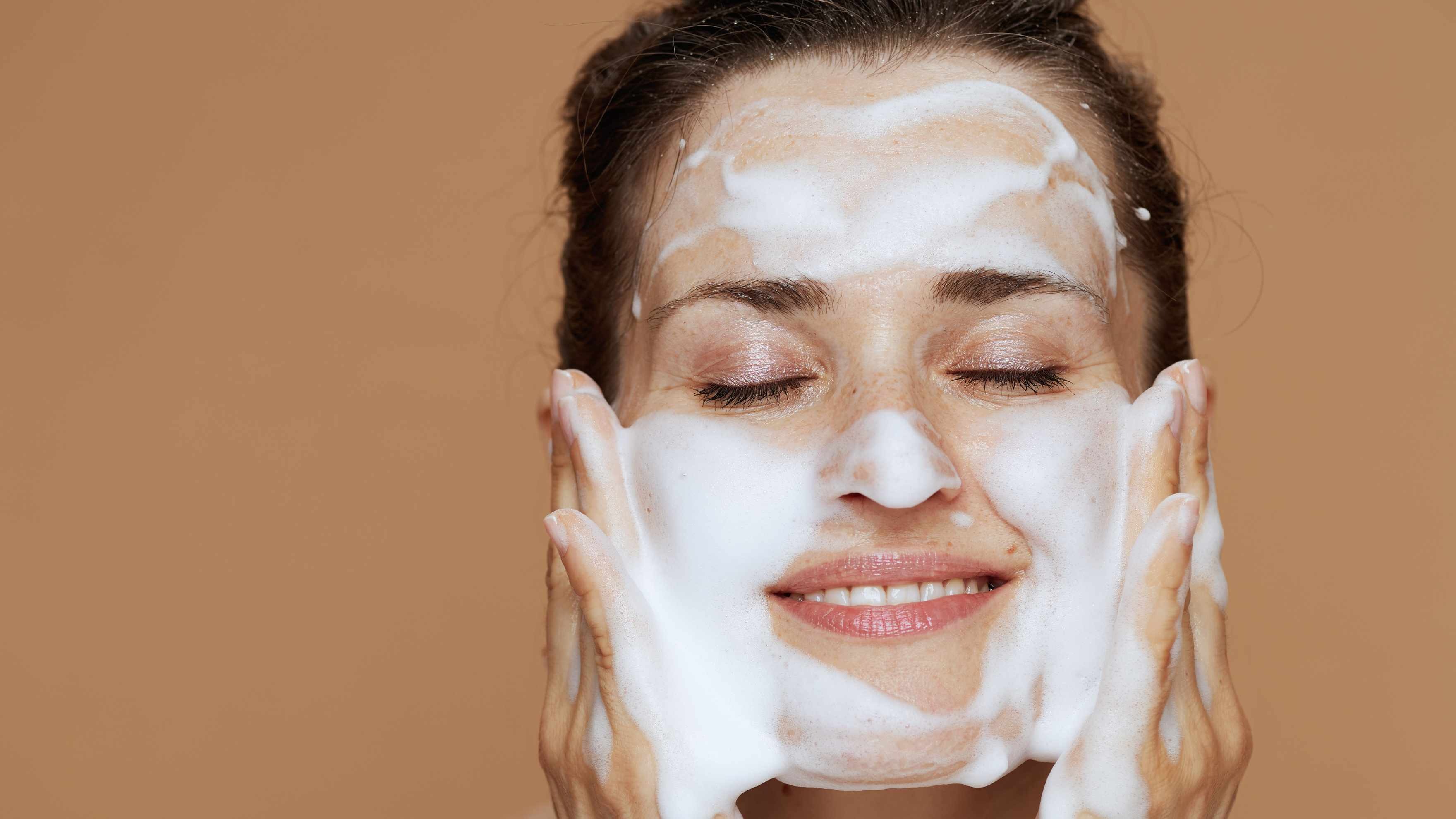Start with a deep cleansing face wash