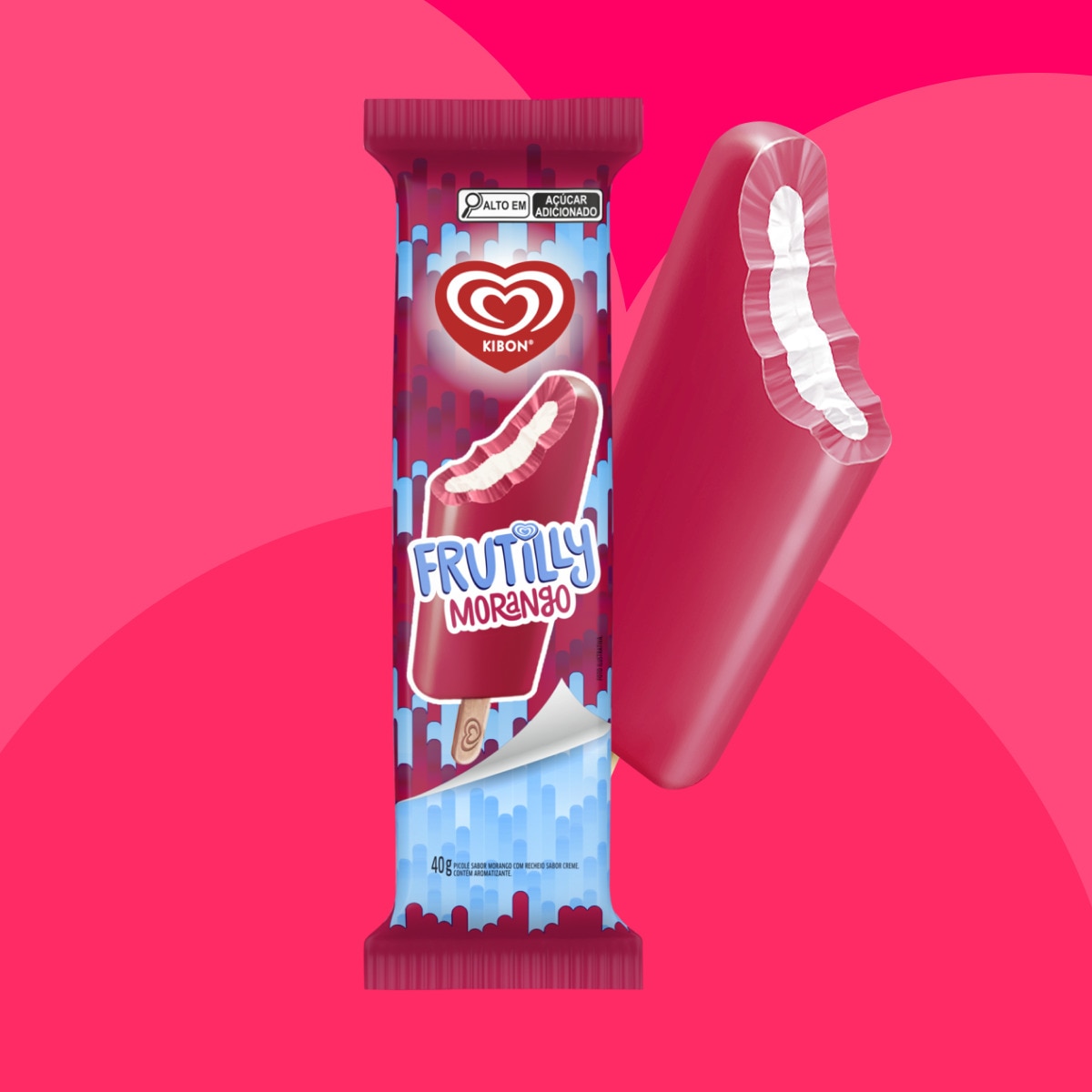 Picolé Frutility da linha infantil de Kibon