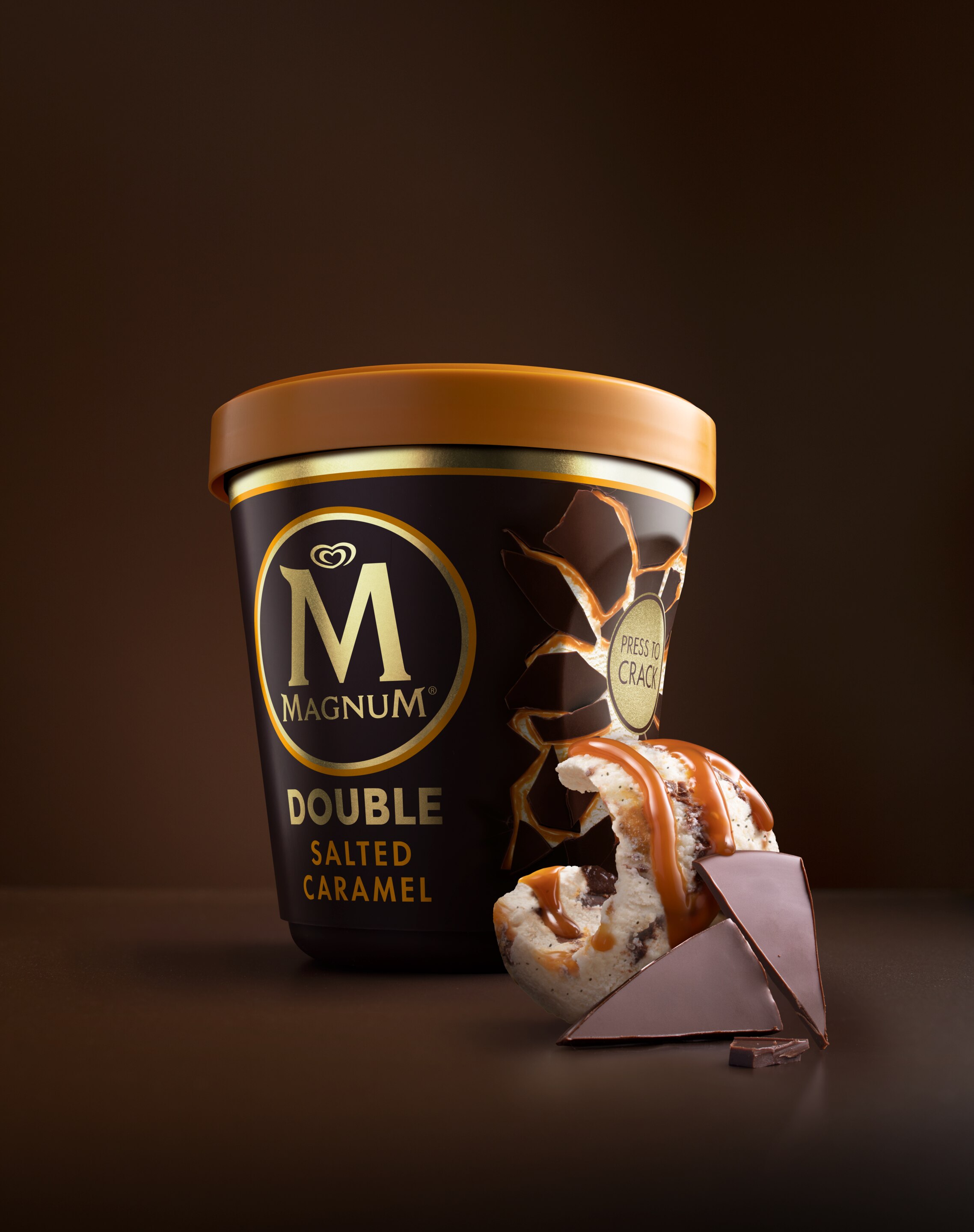 Magnum double salted ice cream image  Text