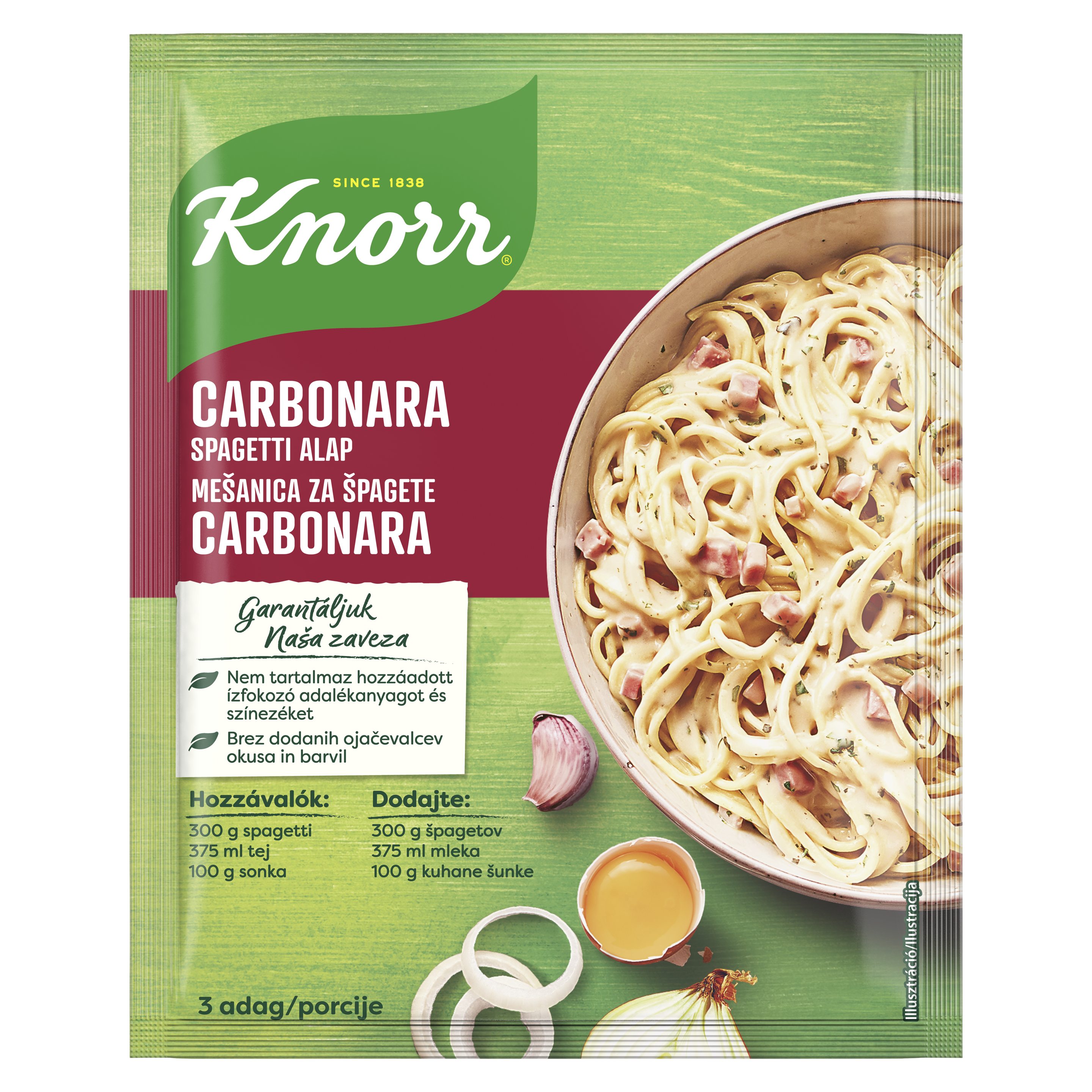 Knorr Carbonara spagetti alap 36g packshot