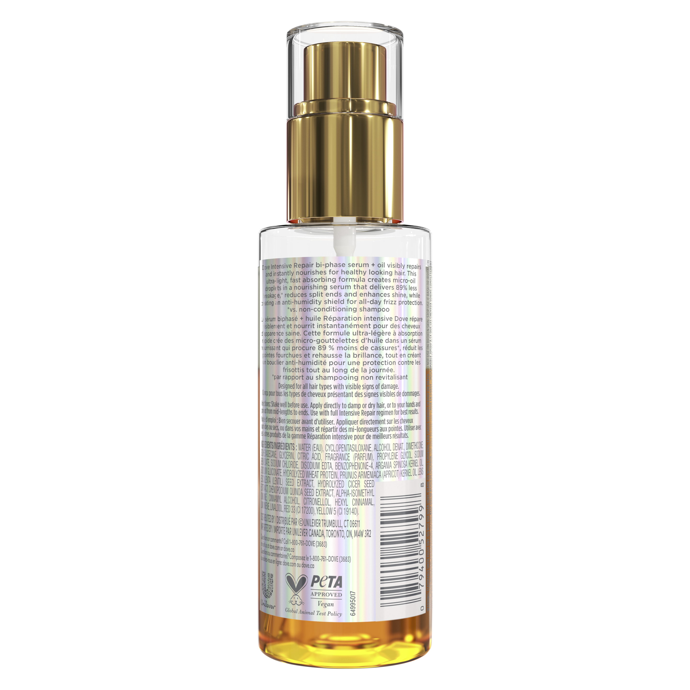 Sérum + huile biphase Réparation intensive Dove