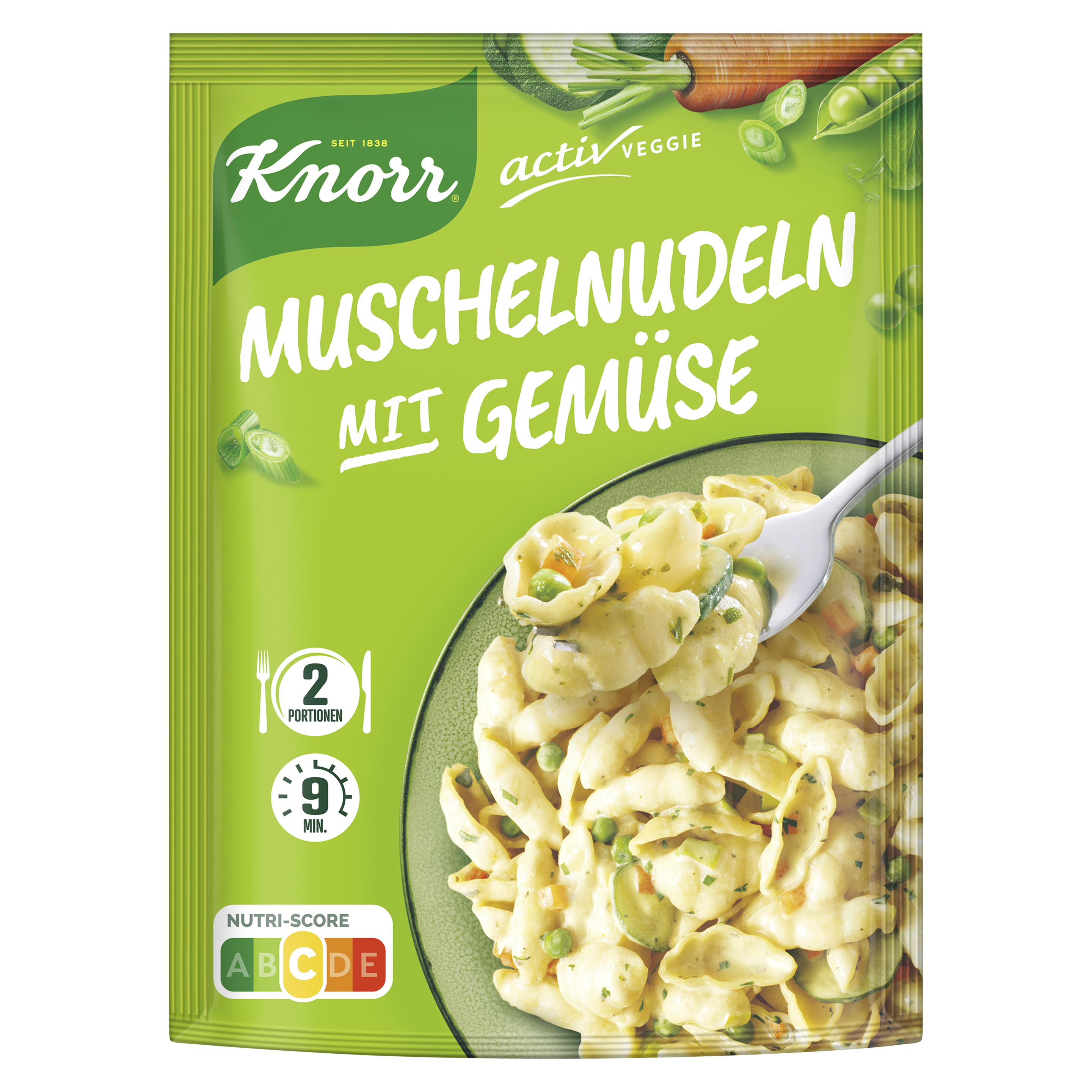 Knorr Activ Veggie Muschelnudeln mit Frühlingsgemüse 172 g packshot