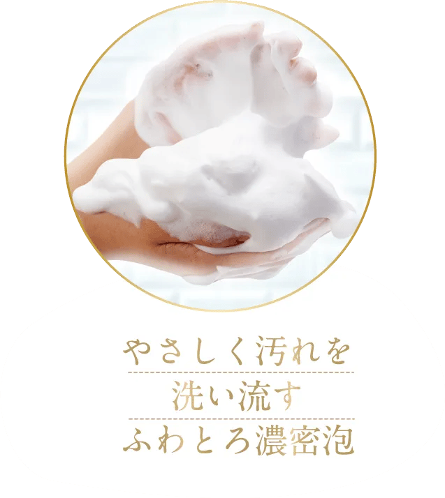 やさしく汚れを洗い流す ふわとろ濃密泡