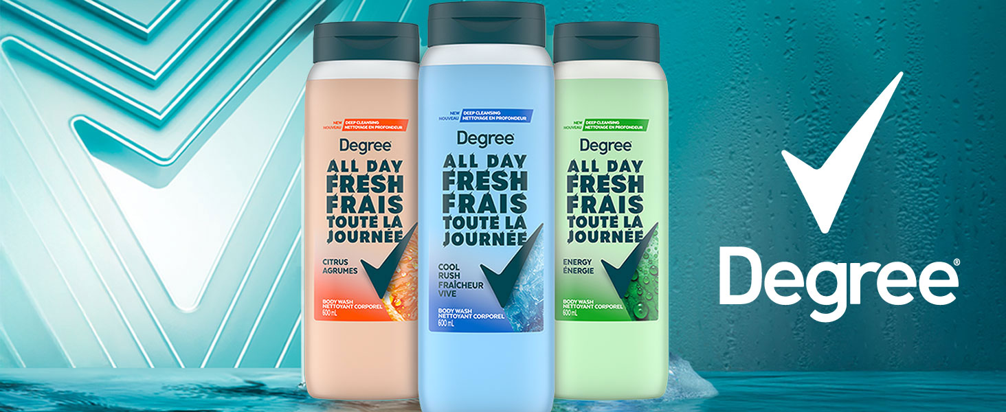 Nettoyage en profondeur longue durée de Degree : la désodorisation débute sous la douche