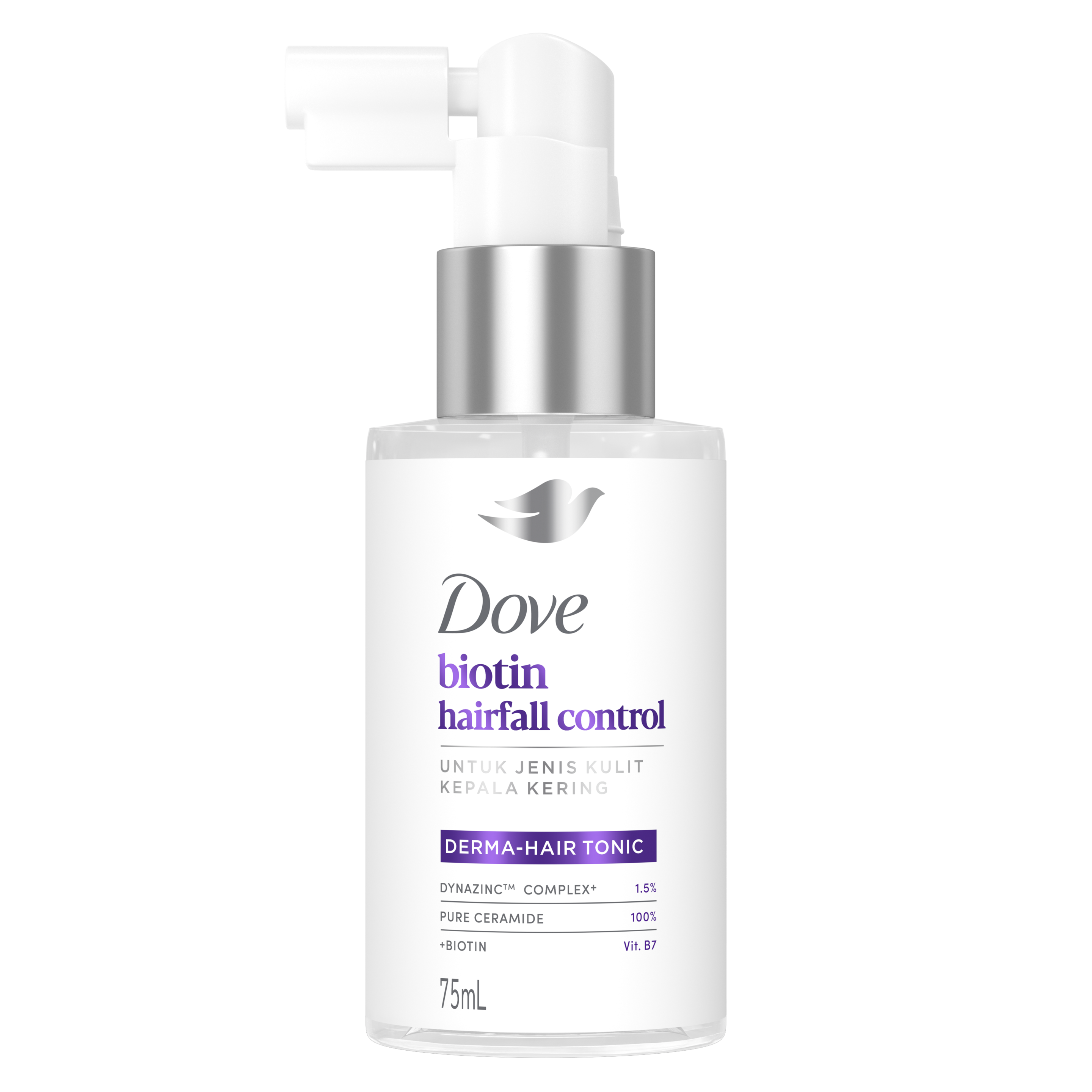 Dove Hair Tonic Biotin Hairfall Control 75mL packshot