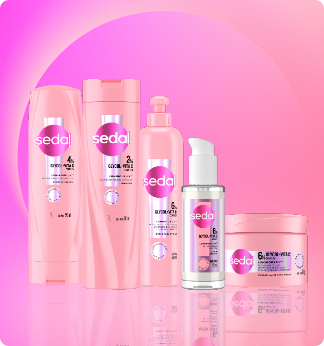 Producto línea Sedal Luminous UV con fondo rosa suave y brillante