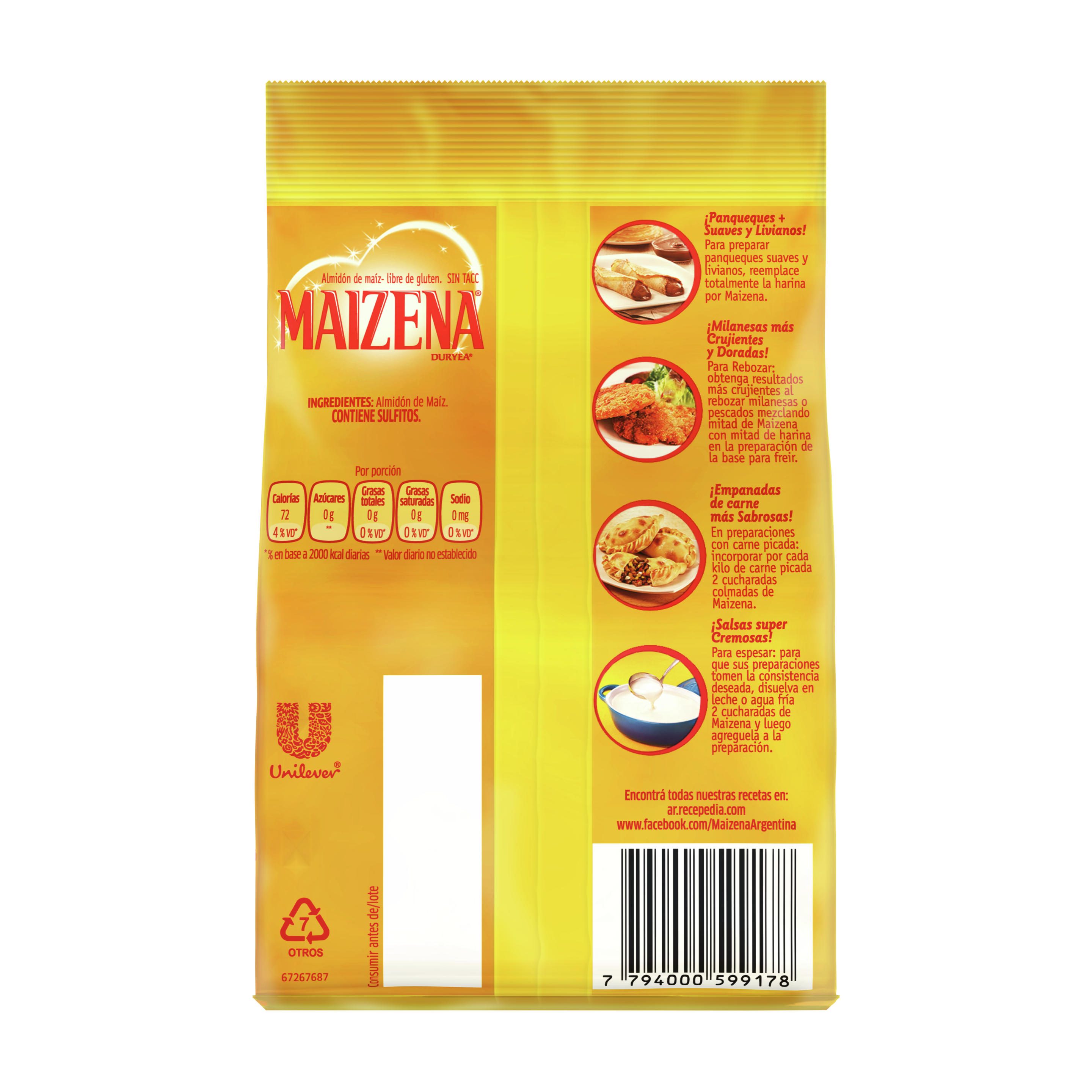 Premezcla de bizcochuelo sabor Chocolate sin TACC - Maizena