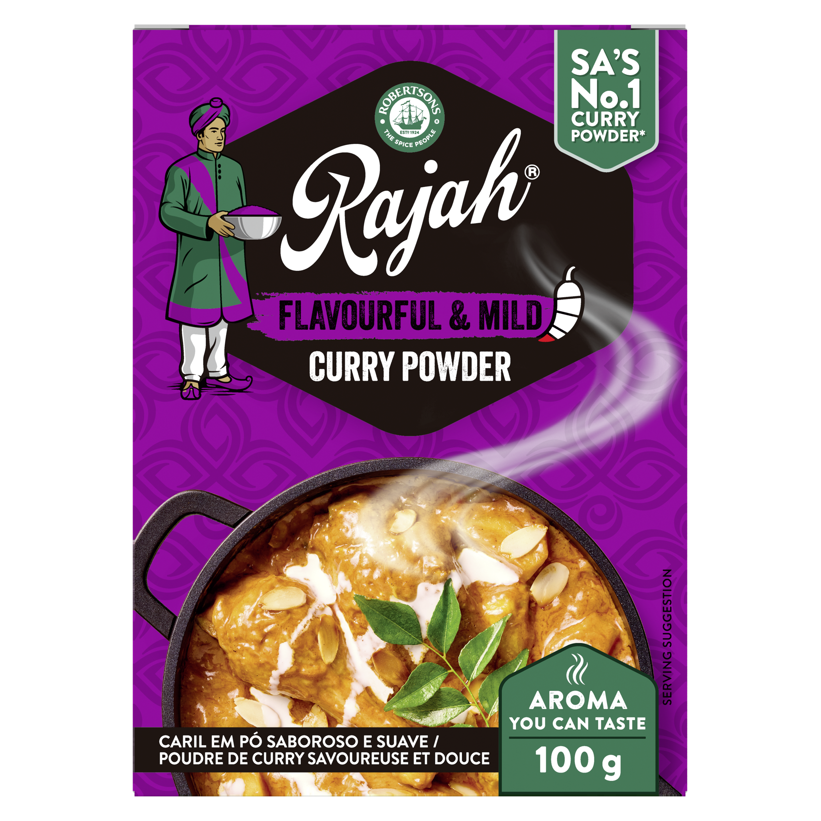 Rajah Flavourful & Mild Curry Powder 100gr packshot