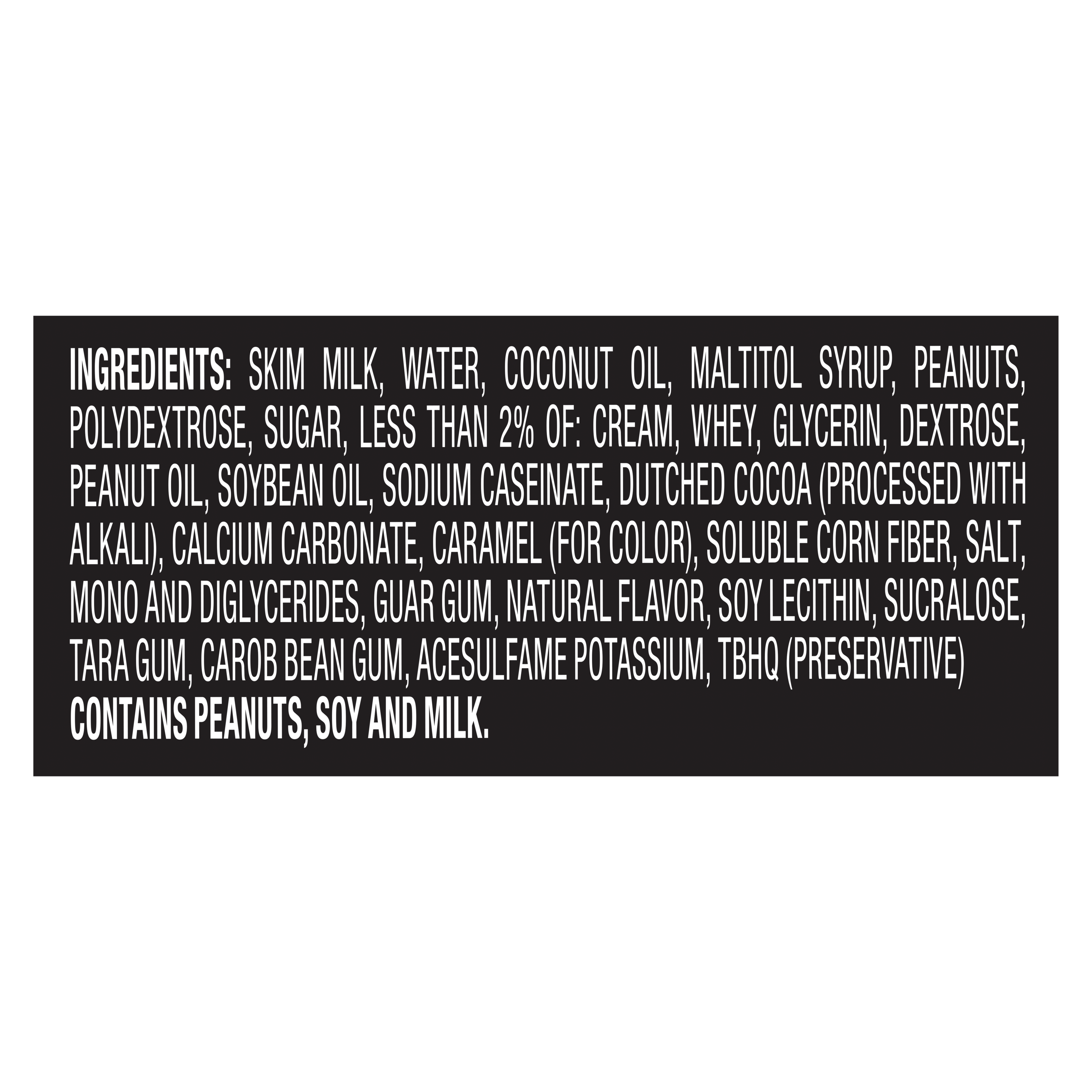 A 6 pack carton of Breyers® CarbSmart™ REESE'S Bar Ingredients