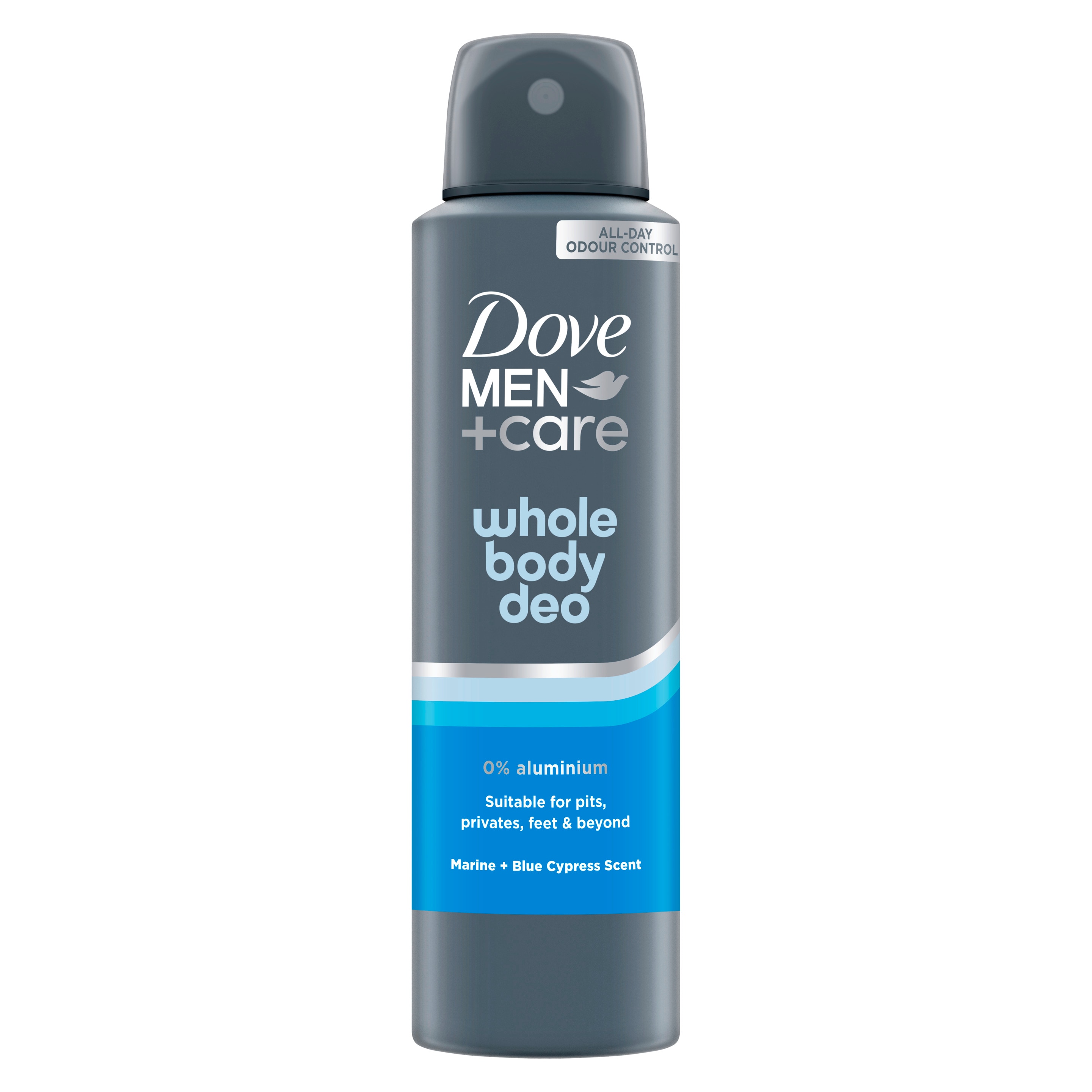 Dove Men + Care Whole Body Deo Spray Marine e Blue Cypress 150ml packshot