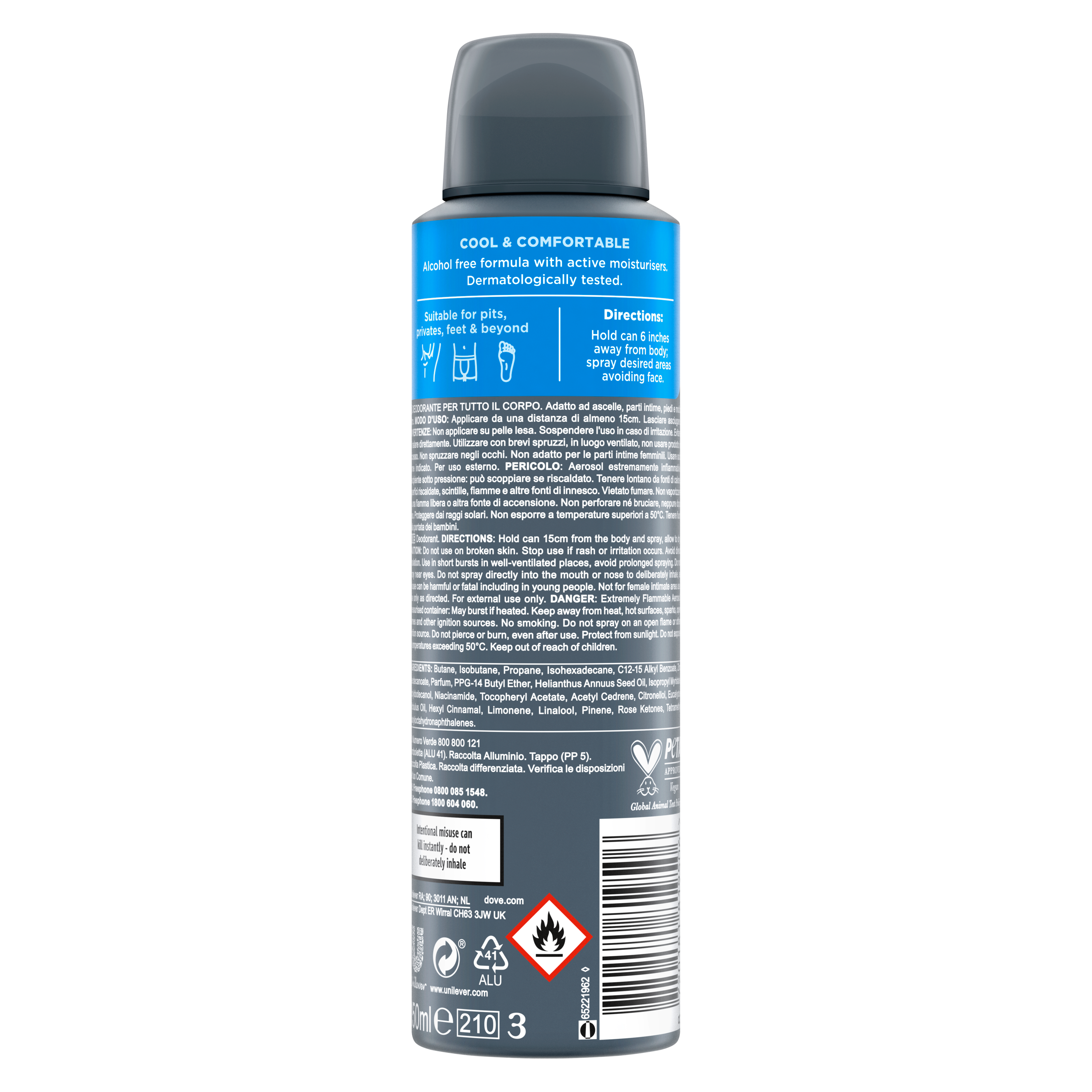 Men+Care Marine & Blue Cypress Whole Body Deodorant Spray