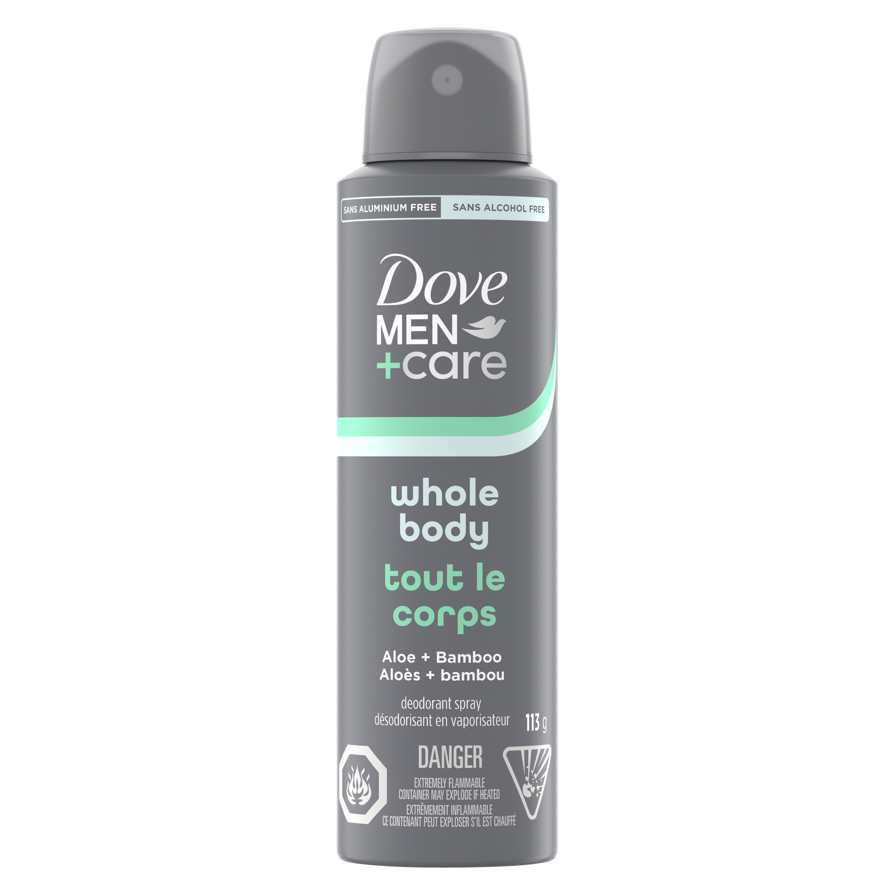 Dove Men+Care Déodorant Spray Corps Entier Aloe + Bambou packshot