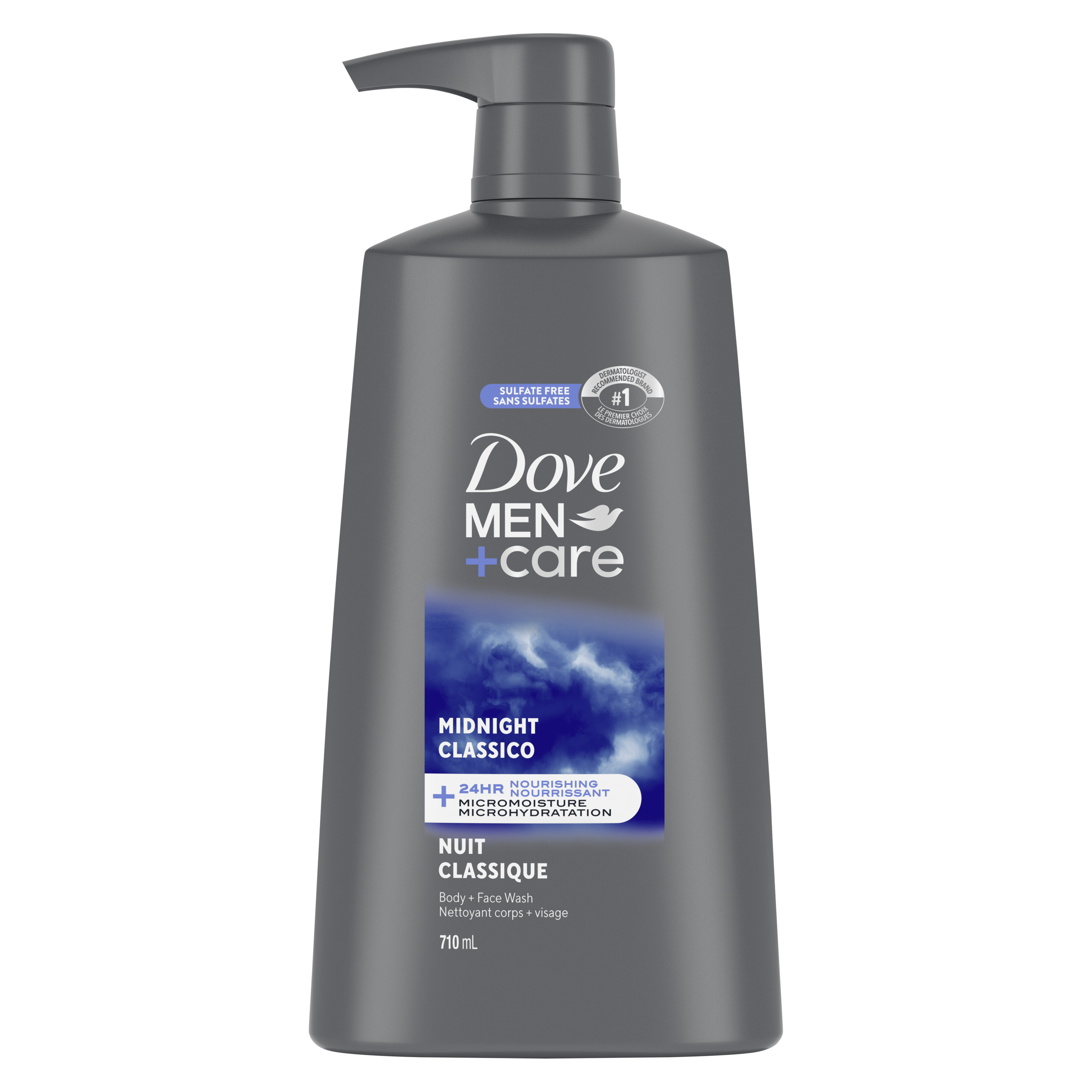 Dove Men+Care Midnight Classico Body + Face Wash 710ml packshot