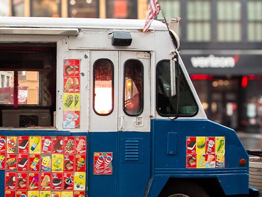 A modern Good Humor truck at an event.