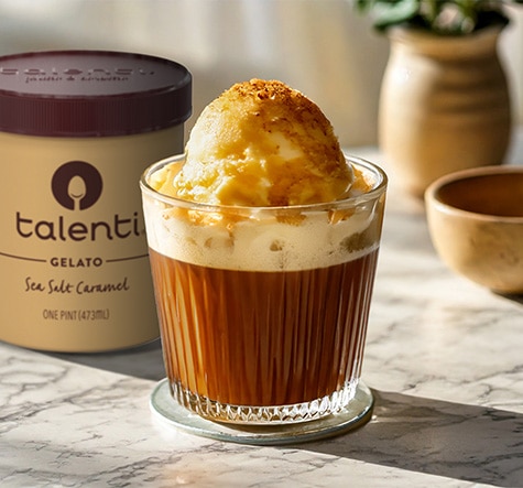 Frozen affogato made with Talenti Gelato
