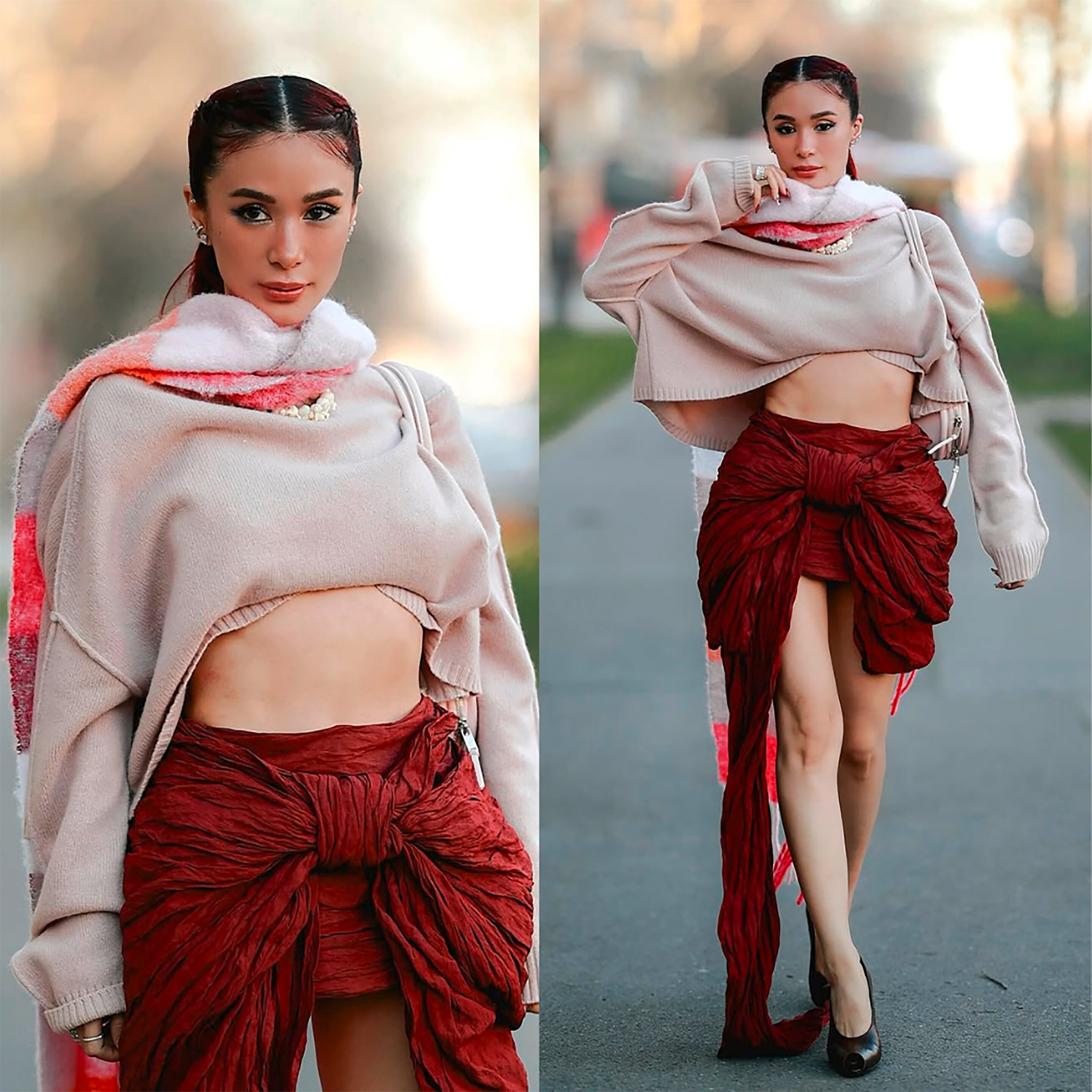 Filipina celeb sporting braided hair.