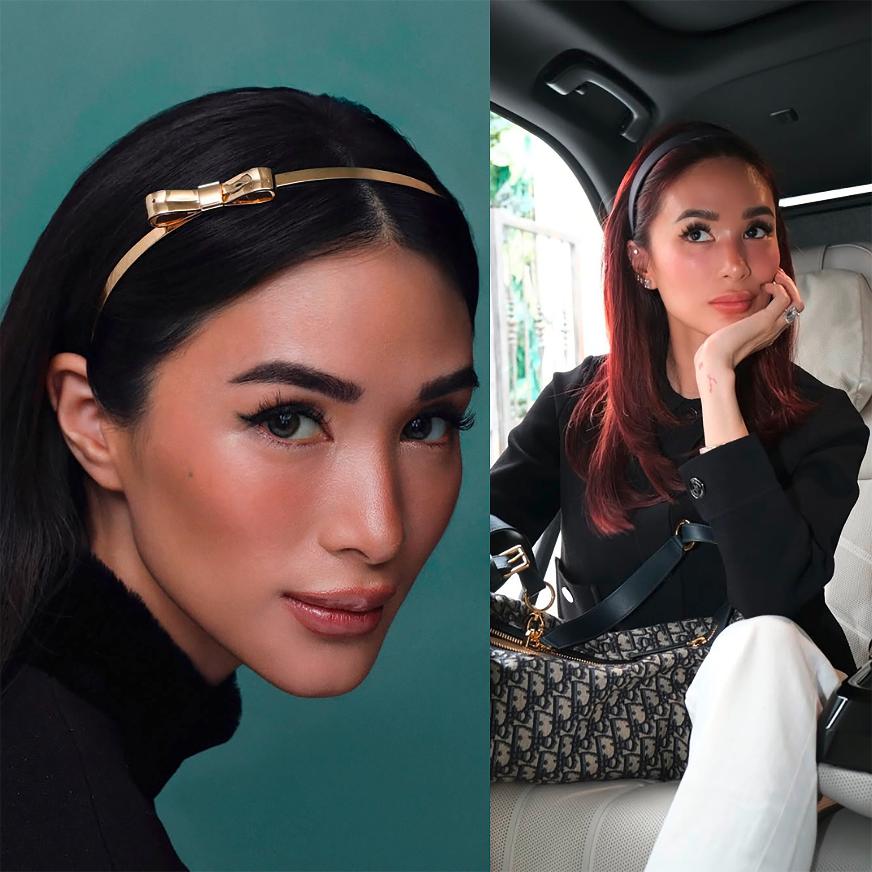 Fashion icon wearing a headband.