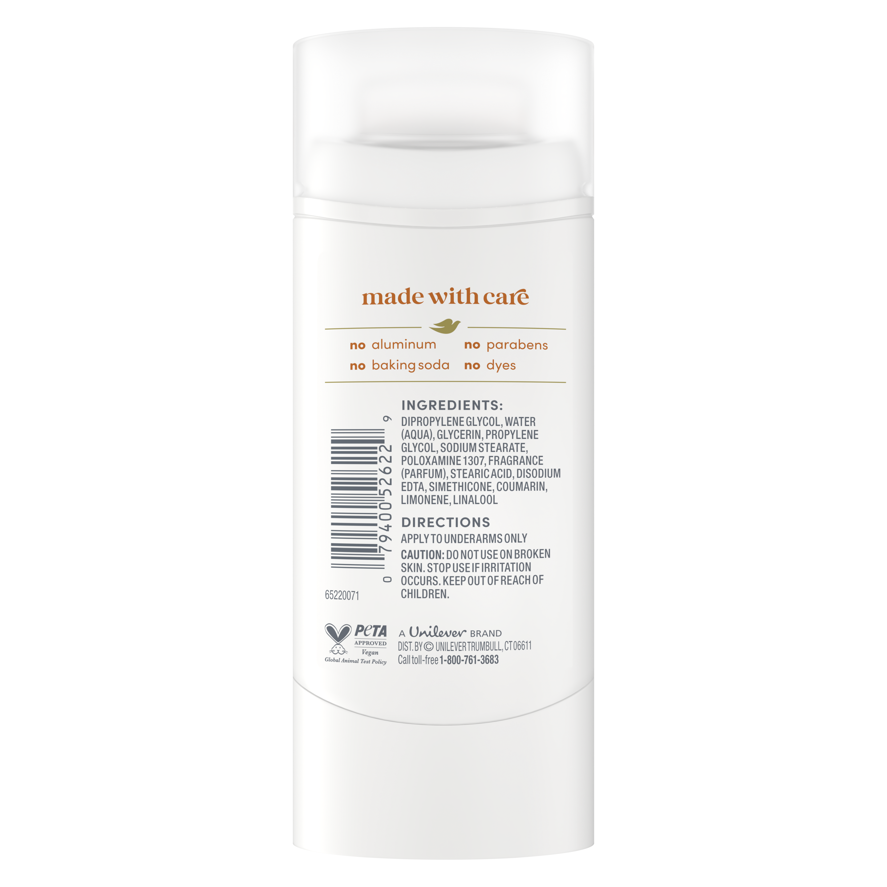 Aluminum Free Deodorant Stick Sparkling Vanilla
