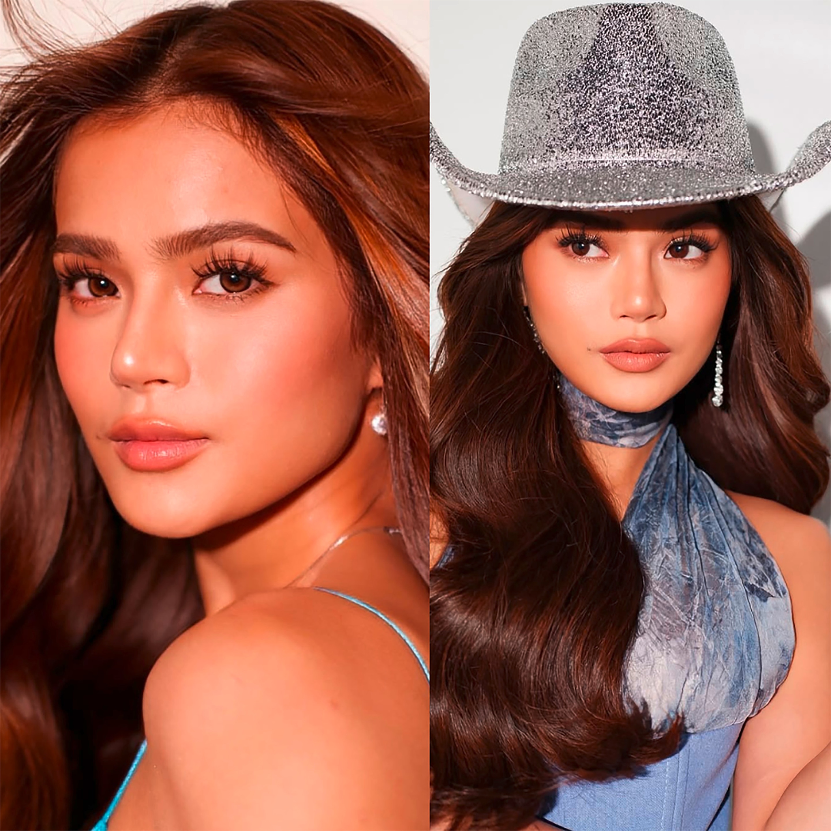 Actress Maris Racal in full makeup and natural-colored lips.