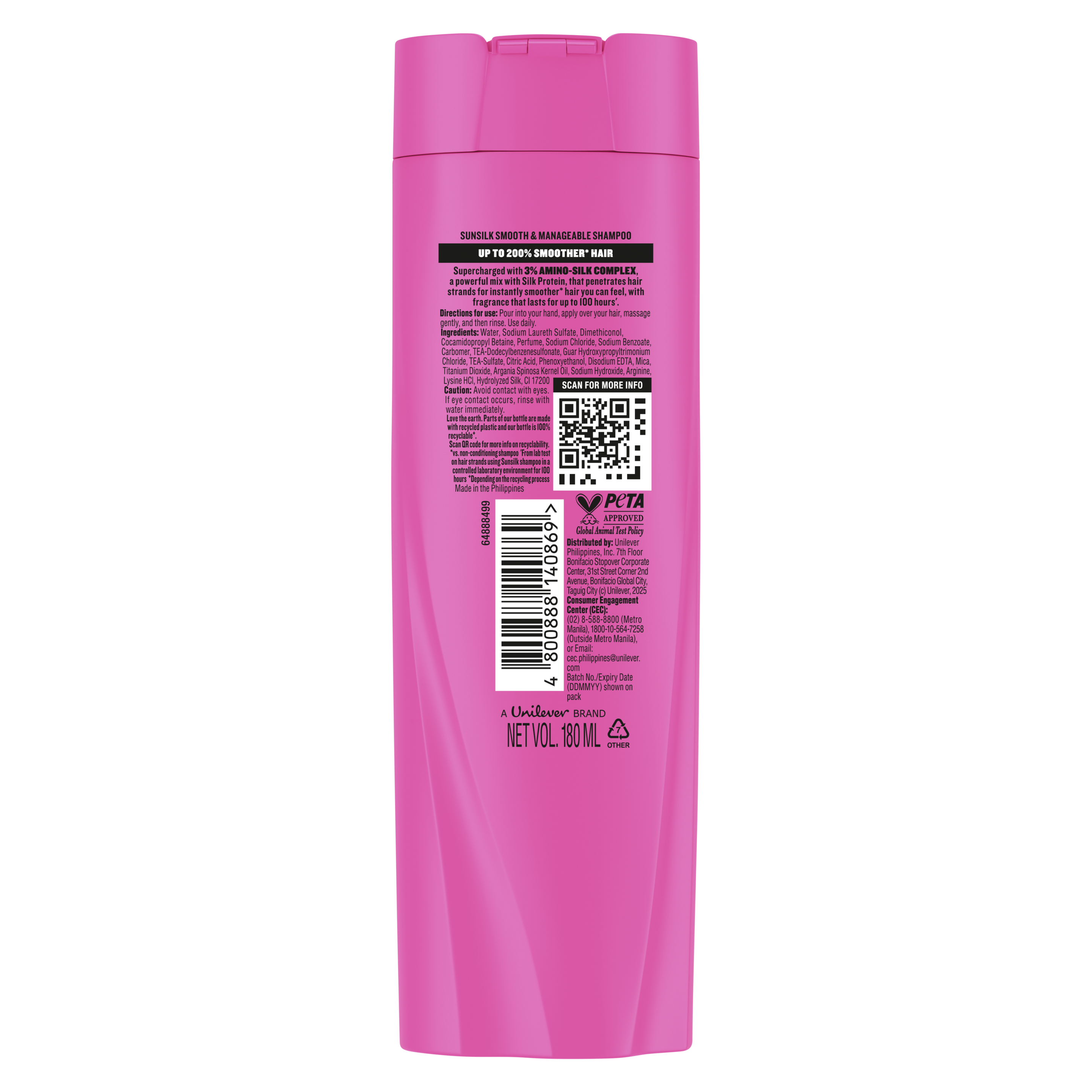NEW Sunsilk Pink Smooth & Manageable 180ML