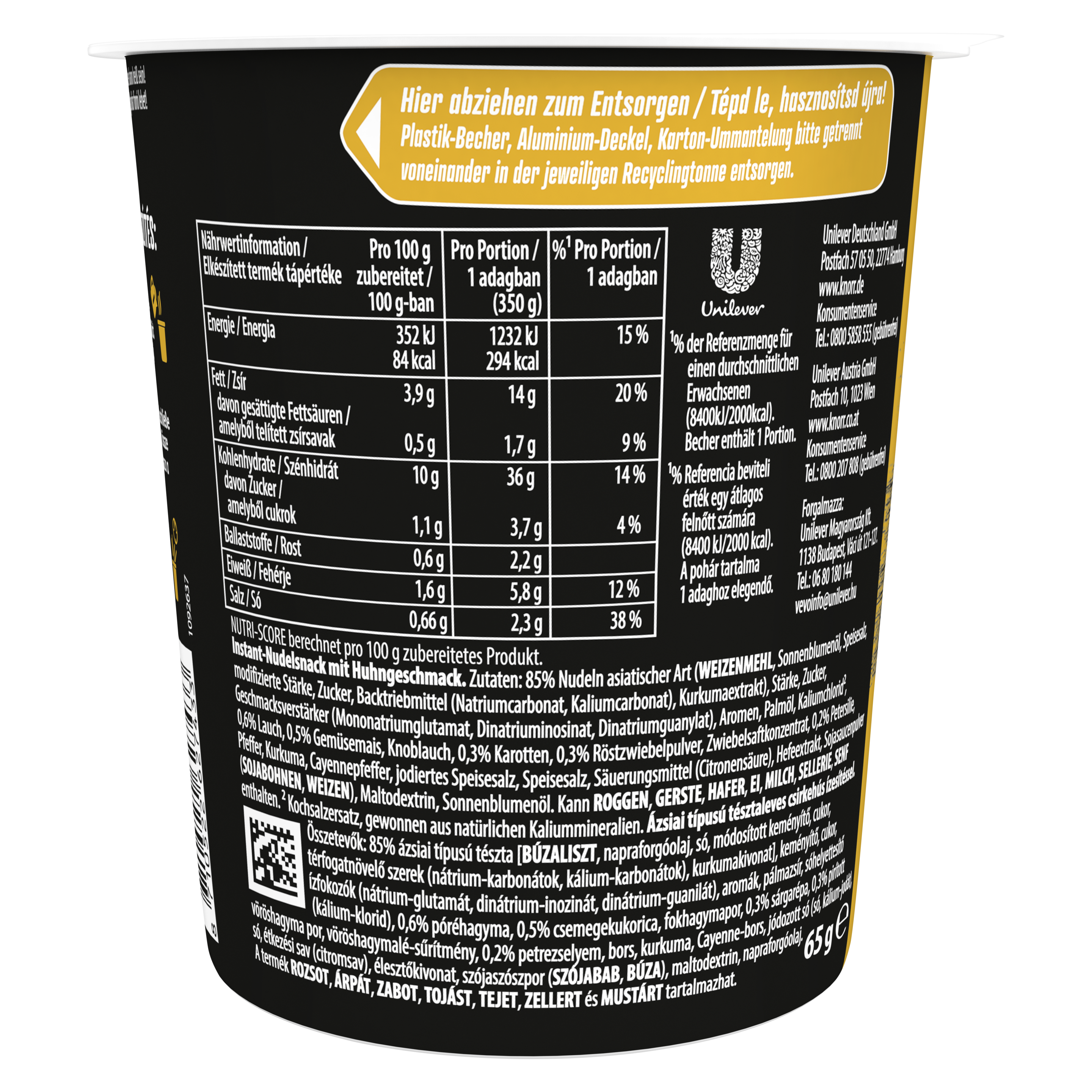 Knorr Ázsiai tésztaleves csirkehús ízesítéssel