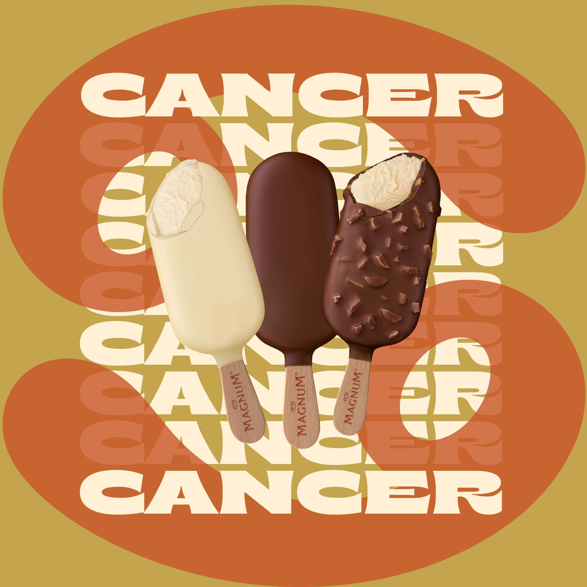 Magnum Mini Variety pack is the ice cream flavor for Cancer.