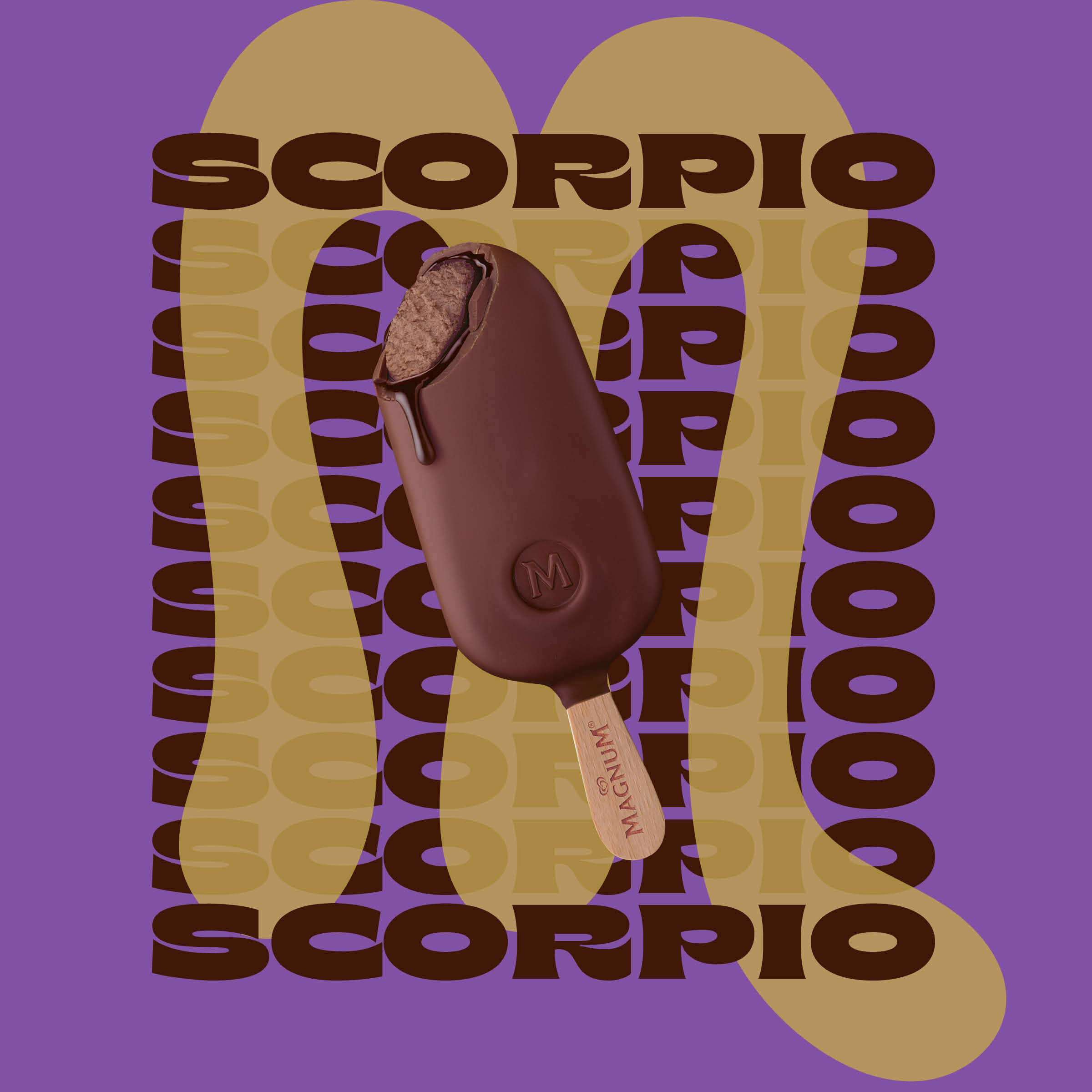 Magnum Double Chocolate bar is the ice cream flavor for Scorpio