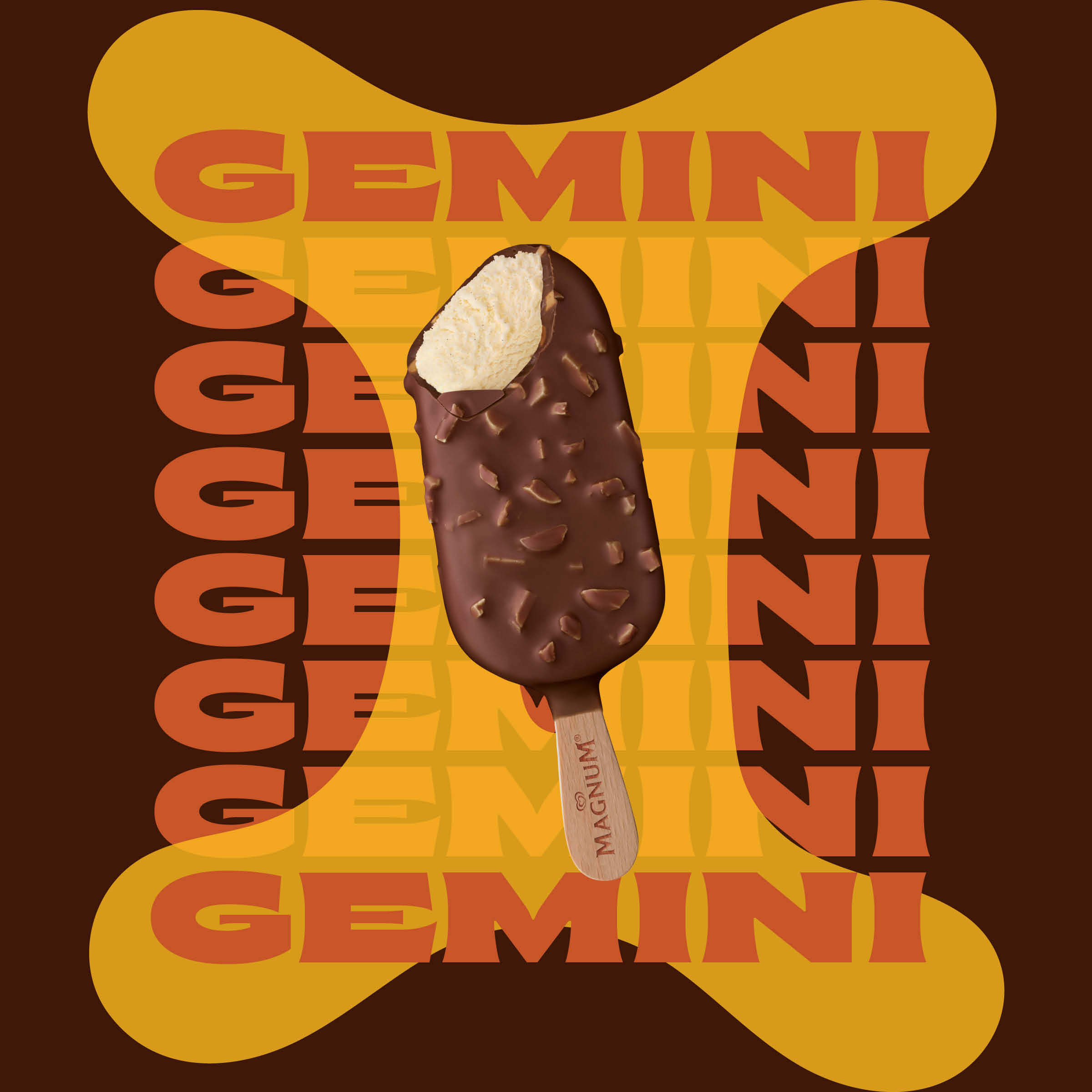 Magnum Mini Almond bar is the ice cream flavor for Gemini.